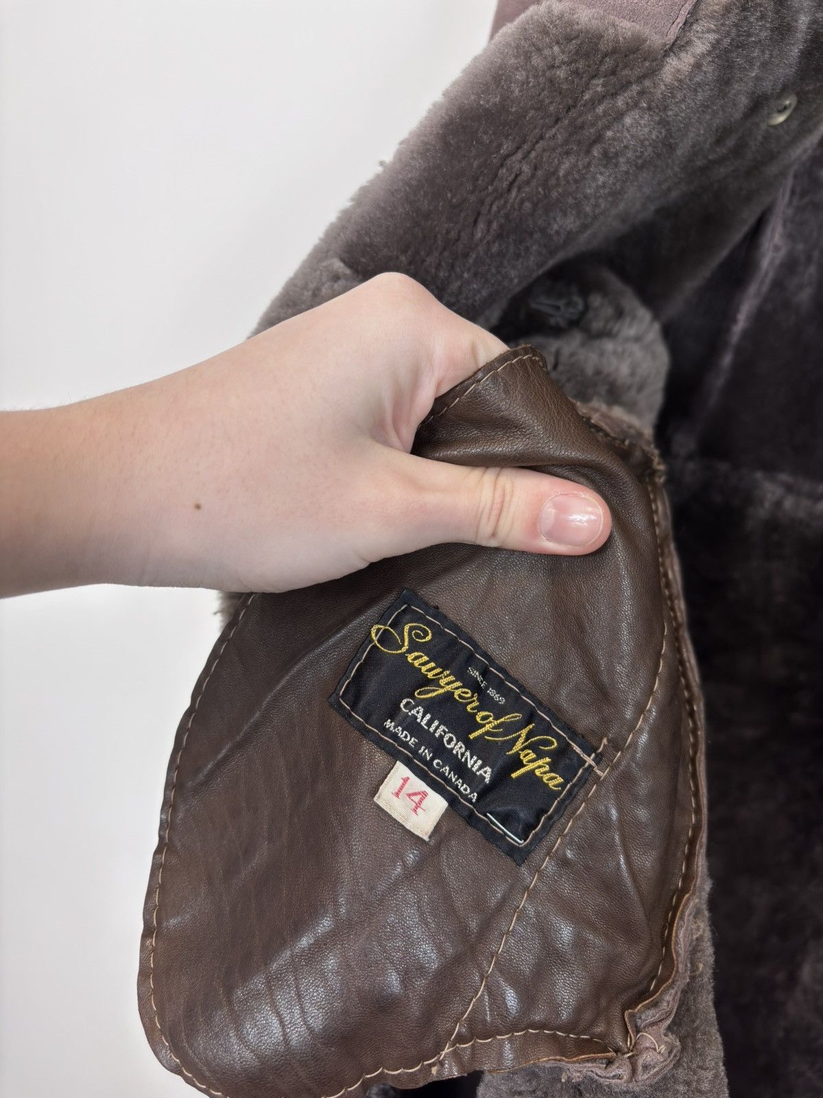 Sawyer of Napa Vintage Sawyer Of Napa Women’s Shearling Sheepskin Coat Size XL / US 12-14 / IT 48-50 - 19 Thumbnail