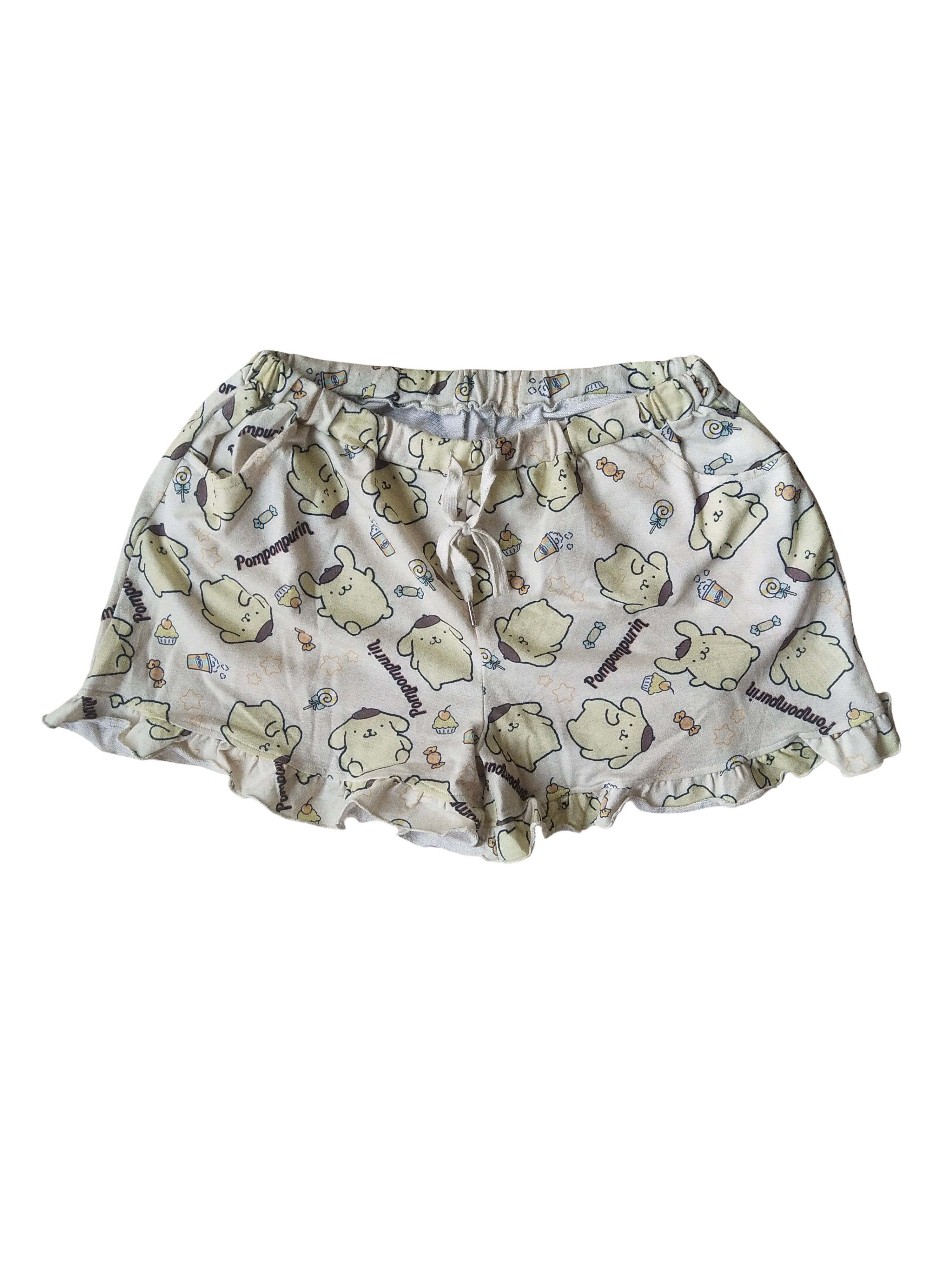 Beauty Beast Sanrio Pompompurin Japan Exclusive Kawaii Lounge Shorts Size 30" / US 8 / IT 44 - 1 Thumbnail