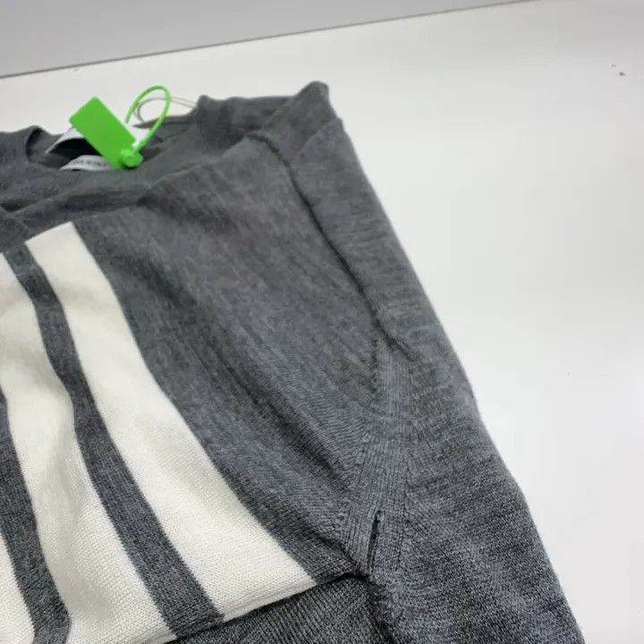Thom Browne Thom Browne Gray Striped Long Sleeve Sweater -2507 Size US M / EU 48-50 / 2 - 6 Thumbnail