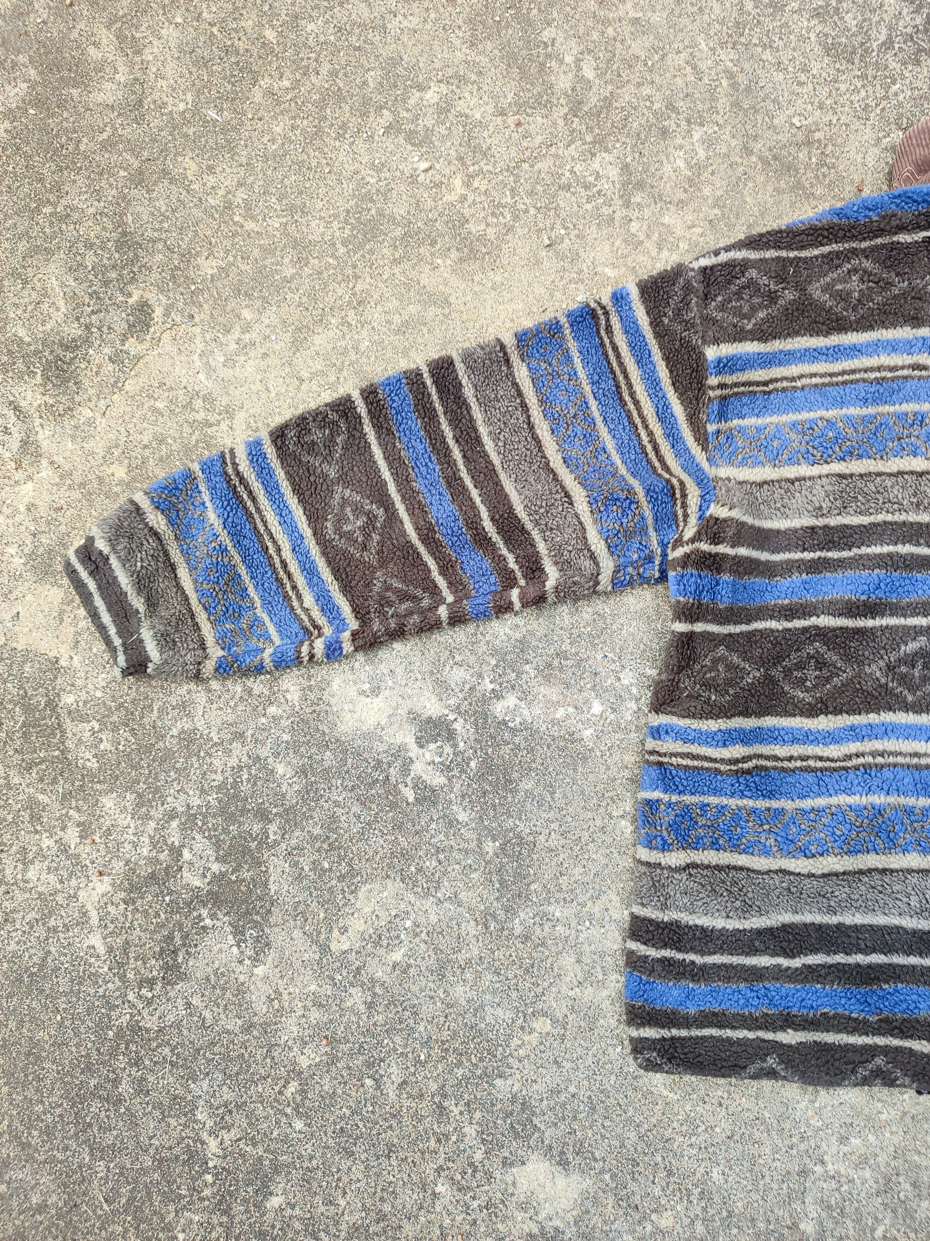 L.L. Bean × Vintage 🔥STEAL🔥 Vintage Striped Fleece Jacket By L.L Bean Size US L / EU 52-54 / 3 - 10 Thumbnail