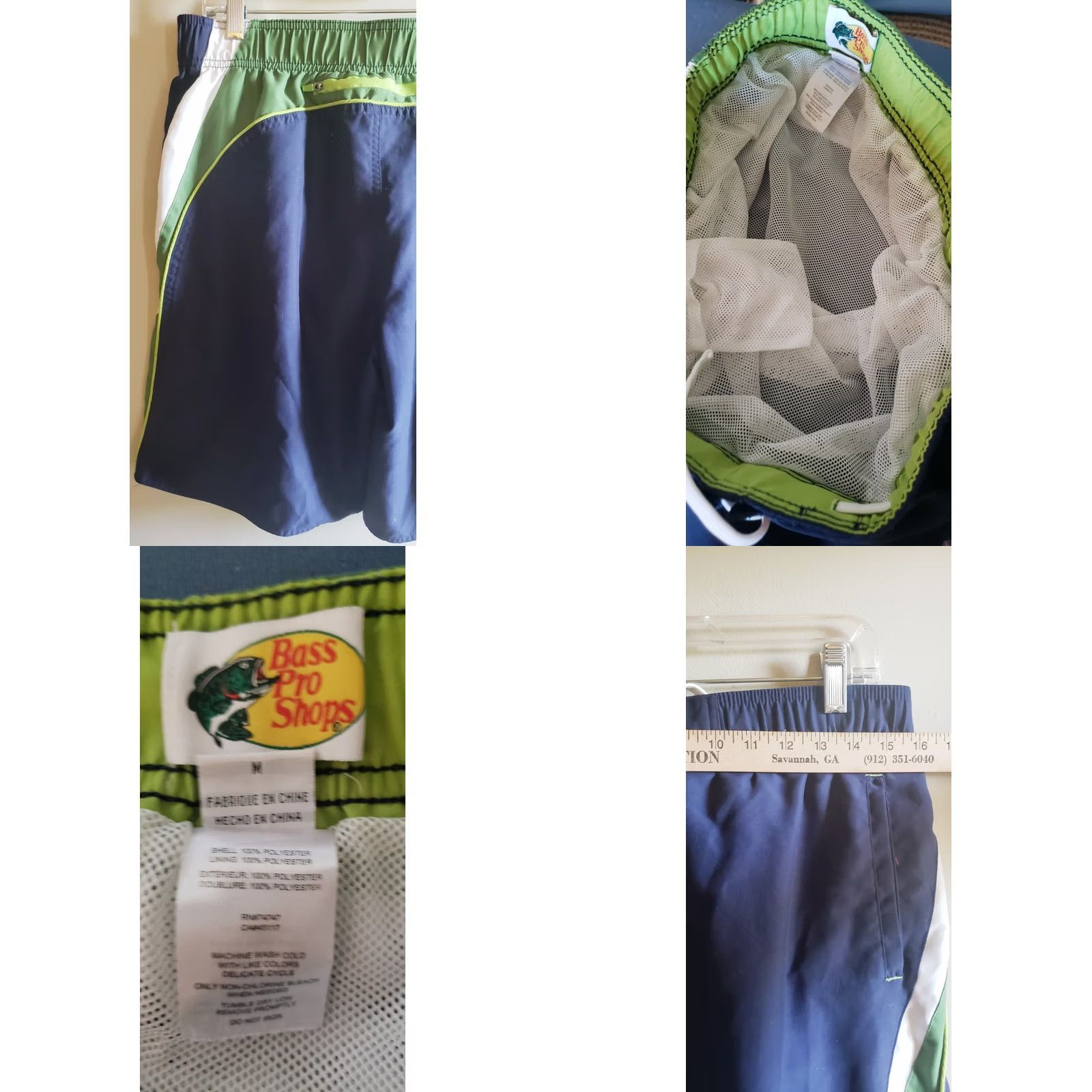 Bass Pro Shops Bass Pro Shops Men's Blue Swim Trunks Board Shorts Size Medium 32" Waist 9" Lth. Size US 31 - 8 Thumbnail