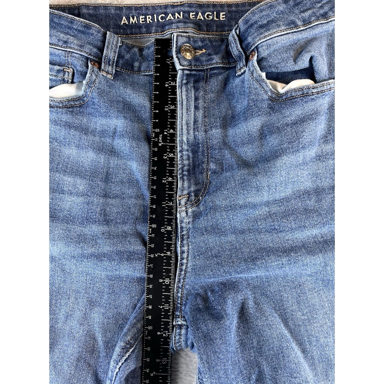 American Eagle Outfitters American Eagle Jeans Womens 10 29x26.5 Long Blue Mom Jean High Rise Boho Vintage No N/A Size 32" / US 10 / IT 46 - 6 Thumbnail