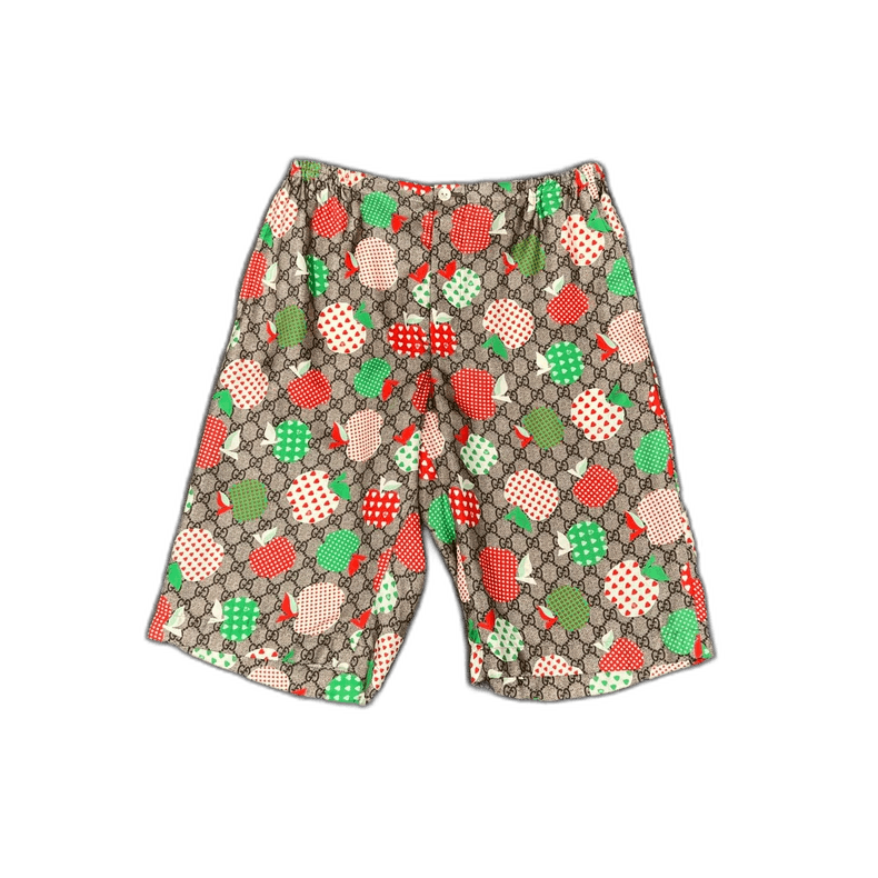 Gucci Gucci Apple Print Silk Shorts Size US 44 / EU 60 - 1 Thumbnail