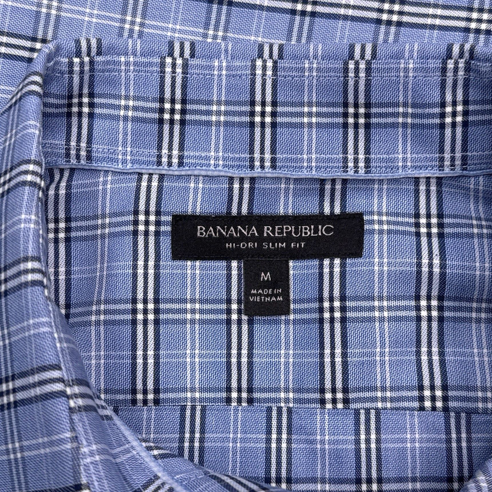 Banana Republic Banana Republic Shirt Mens M Blue Plaid Slim Fit Button-Up Long Sleeve Casual Workwear Size US M / EU 48-50 / 2 - 6 Thumbnail