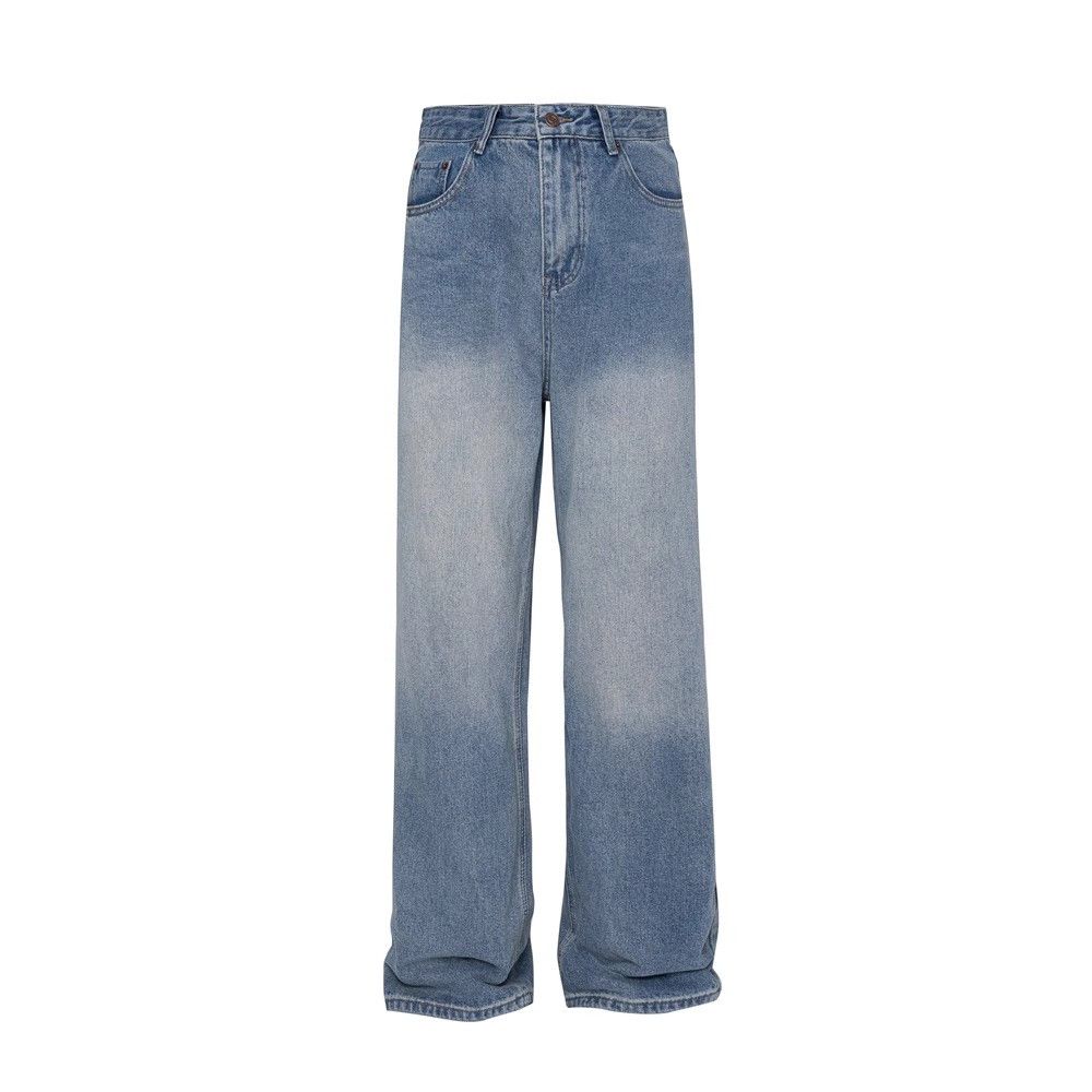 Japanese Brand × Jean Washed casual vintage gradient loose jeans for men Size US 32 / EU 48 - 1 Thumbnail