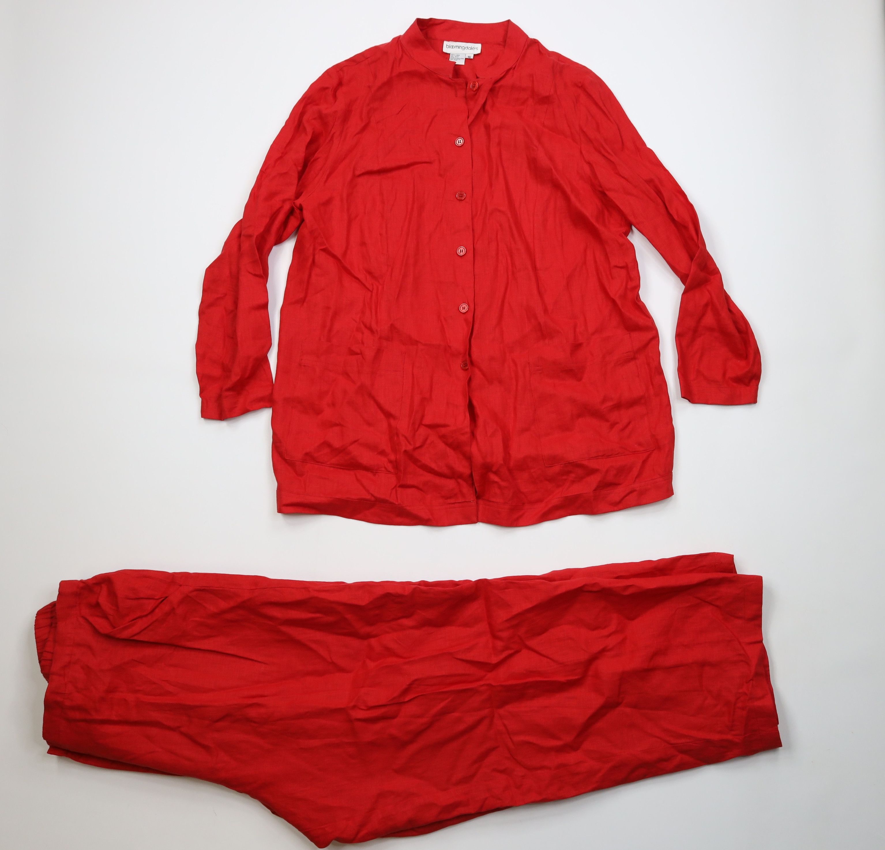 Bloomingdale's Vintage 80s 90s Bloomingdales Lagenlook Linen 2 Piece Suit Size XXL / US 16-18 / IT 52-54 - 1 Thumbnail