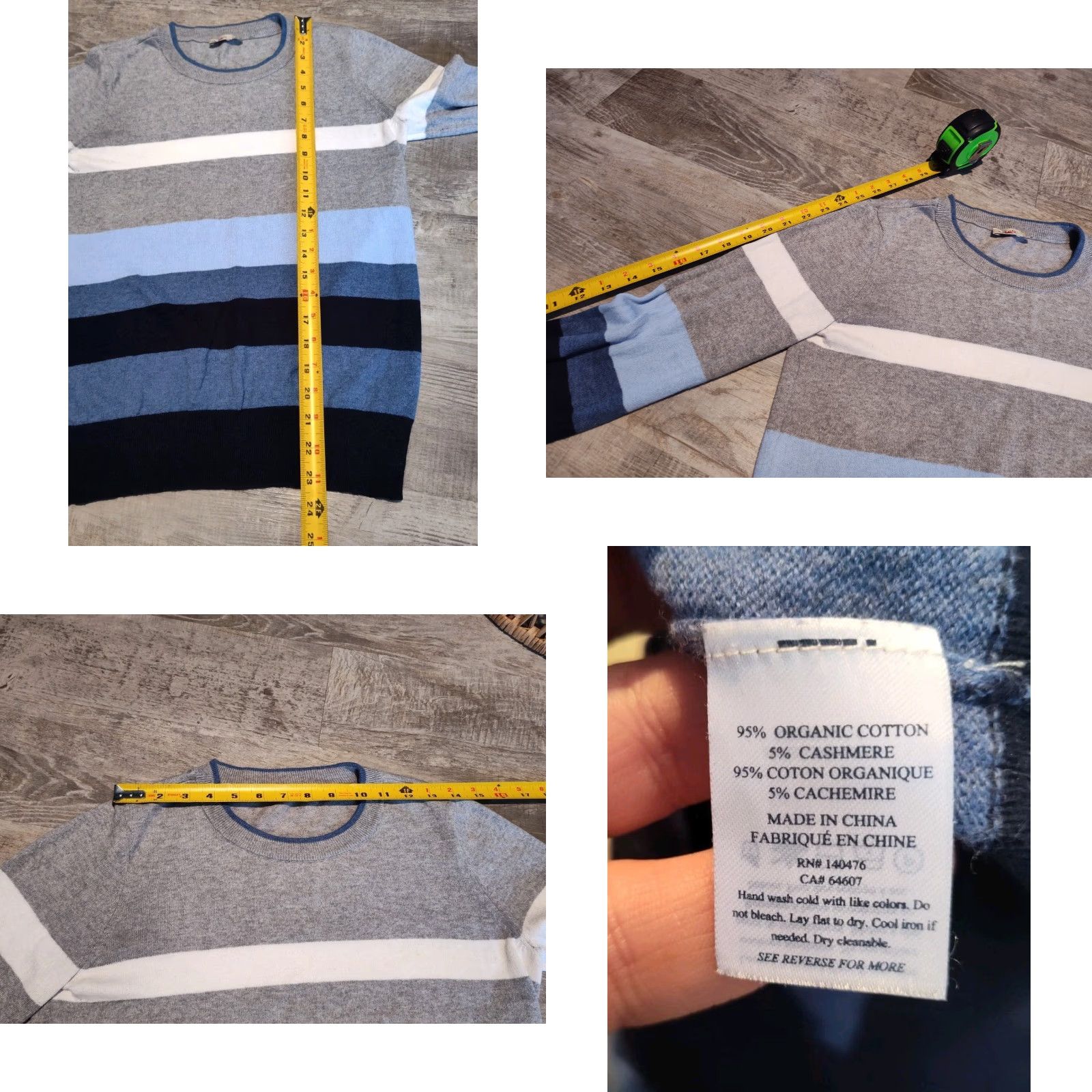 Faherty Faherty Women's Ollie Crew Striped Sweater Size S Multicolor Cashmere Blend Casual Fall Winter Mens Size S / US 4 / IT 40 - 8 Thumbnail