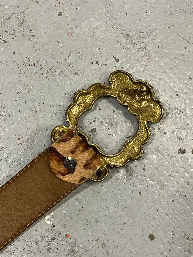 Dolce & Gabbana FW2006 Dolce & Gabbana Leopard Print Fur Leather Belt Size ONE SIZE - 7 Thumbnail