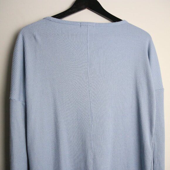 Rag & Bone Rag & Bone The Knit Vee Neck Long Sleeve Light Blue Sweater Size S / US 4 / IT 40 - 7 Thumbnail