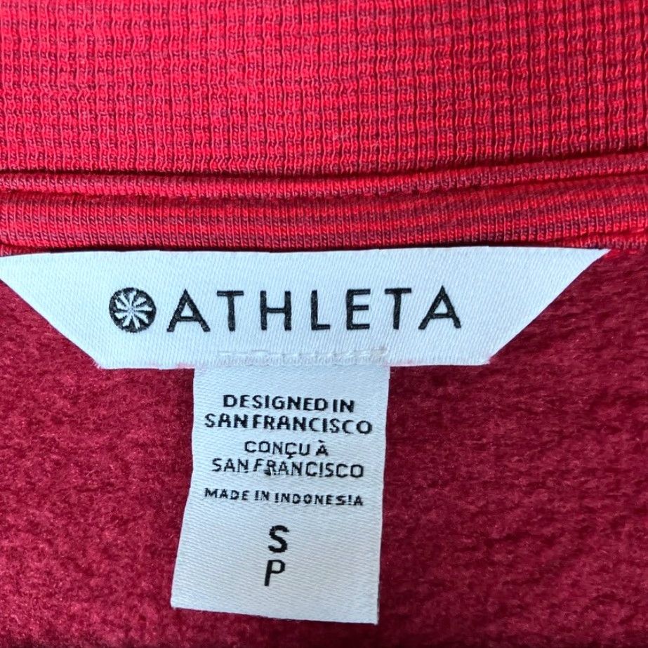 Athleta Athleta Sweatshirt Womens Red Striped Coaster Luxe Pull Over Stretch Small Size S / US 4 / IT 40 - 6 Thumbnail