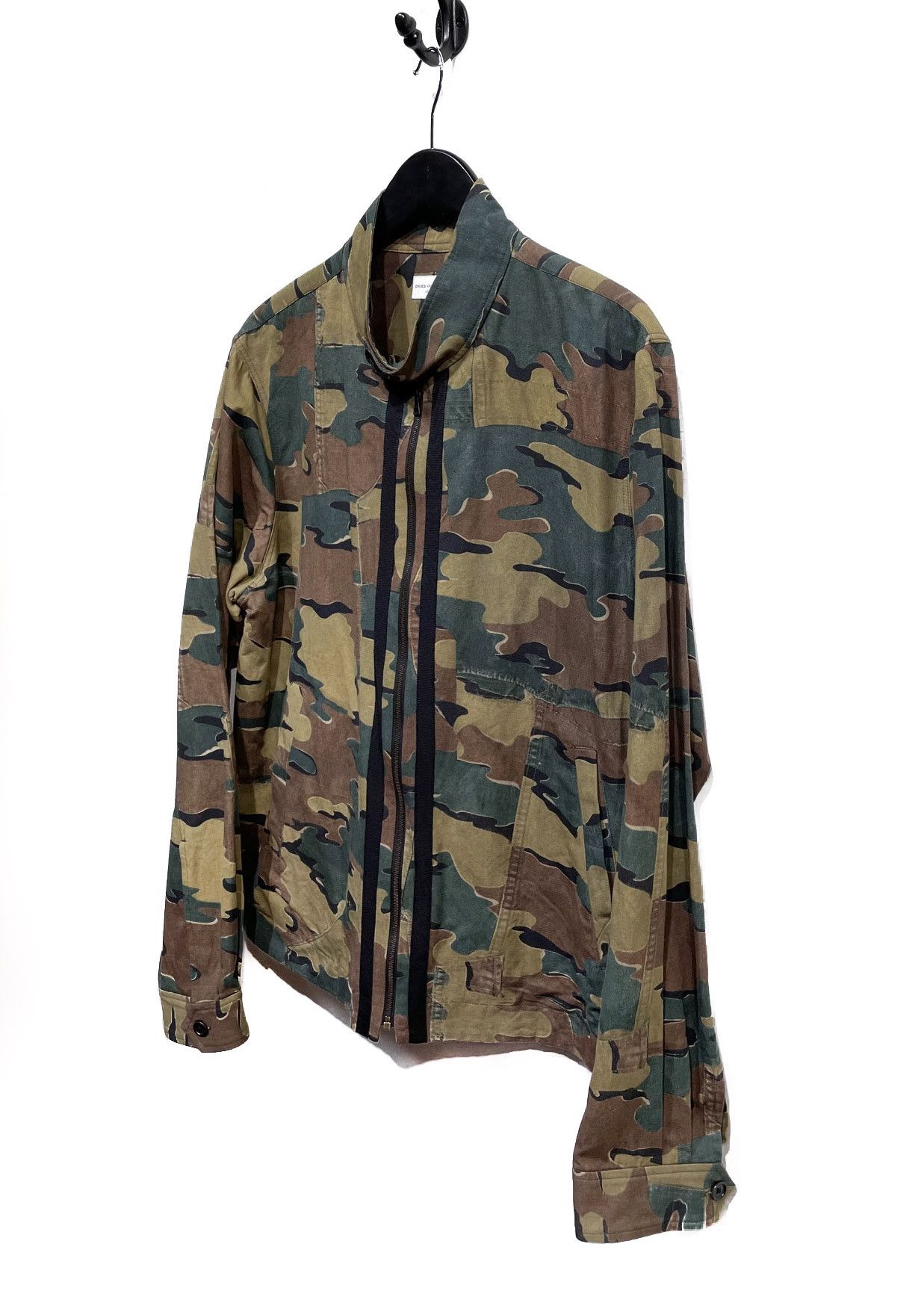 Dries Van Noten Dries Van Noten Green Camouflage Patchwork Bomber Jacket Size US L / EU 52-54 / 3 - 2 Thumbnail