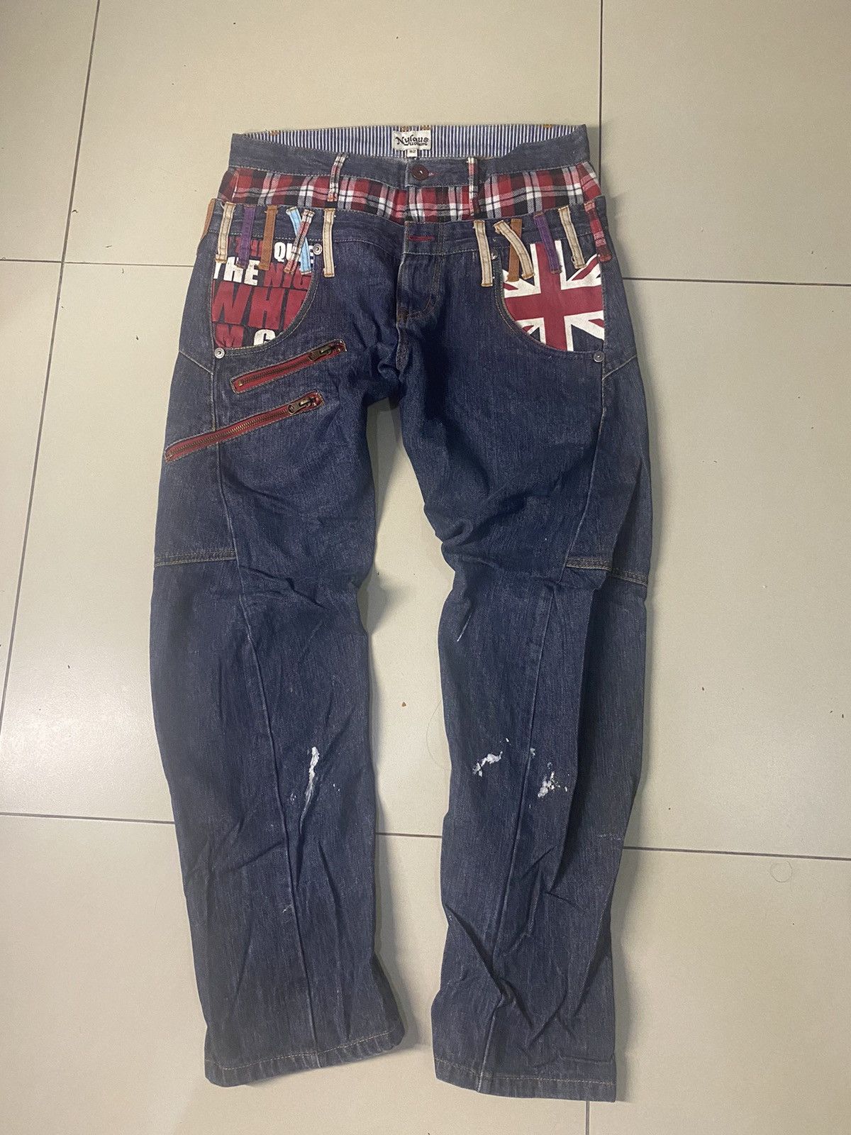 Japanese Brand × Vintage Vintage NYLAUS Double Waist Denim Size US 32 / EU 48 - 1 Thumbnail