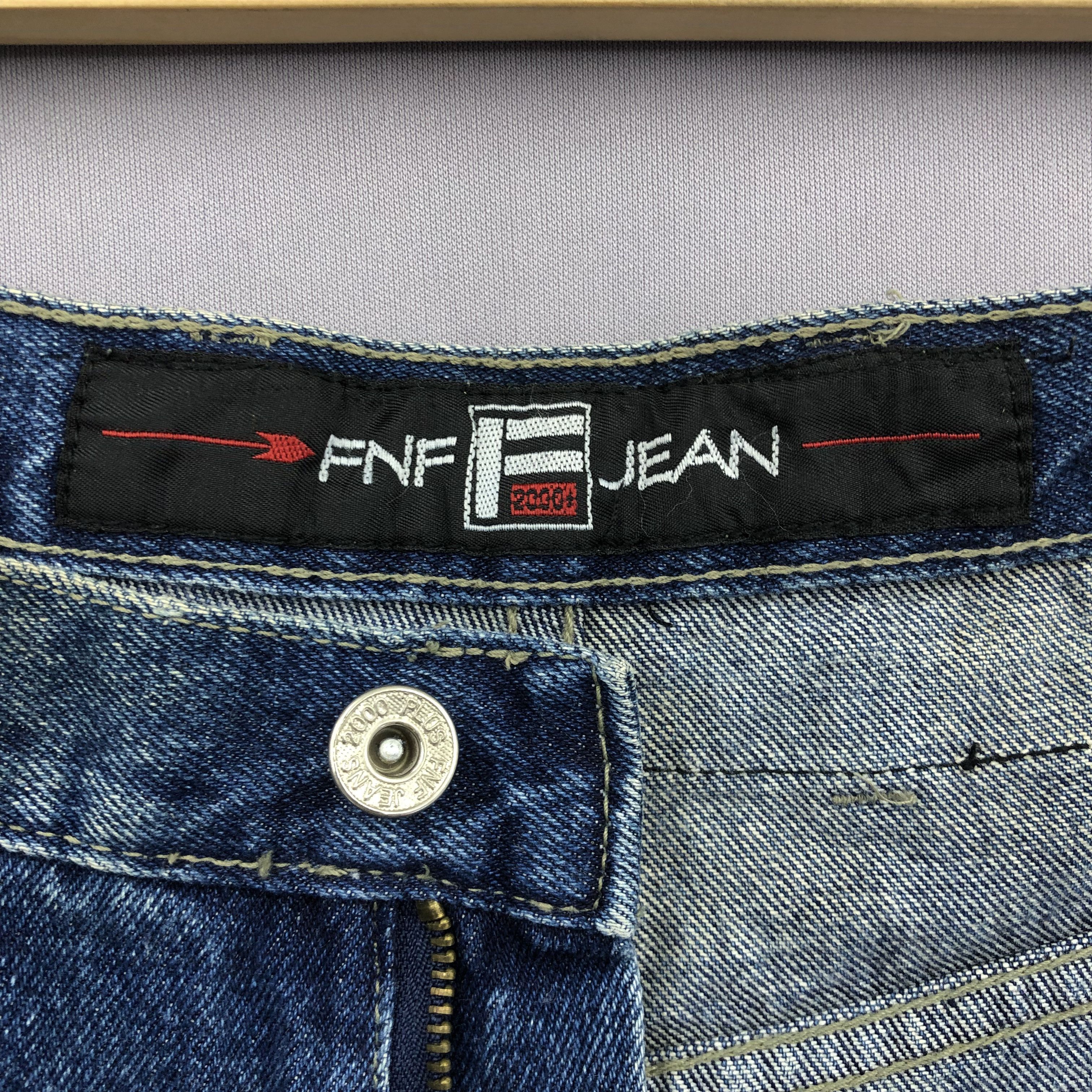 Japanese Brand Crazy Vintage Y2K/2000s FNF Jeans Baggy Faded Skater Denim Size US 38 / EU 54 - 9 Thumbnail