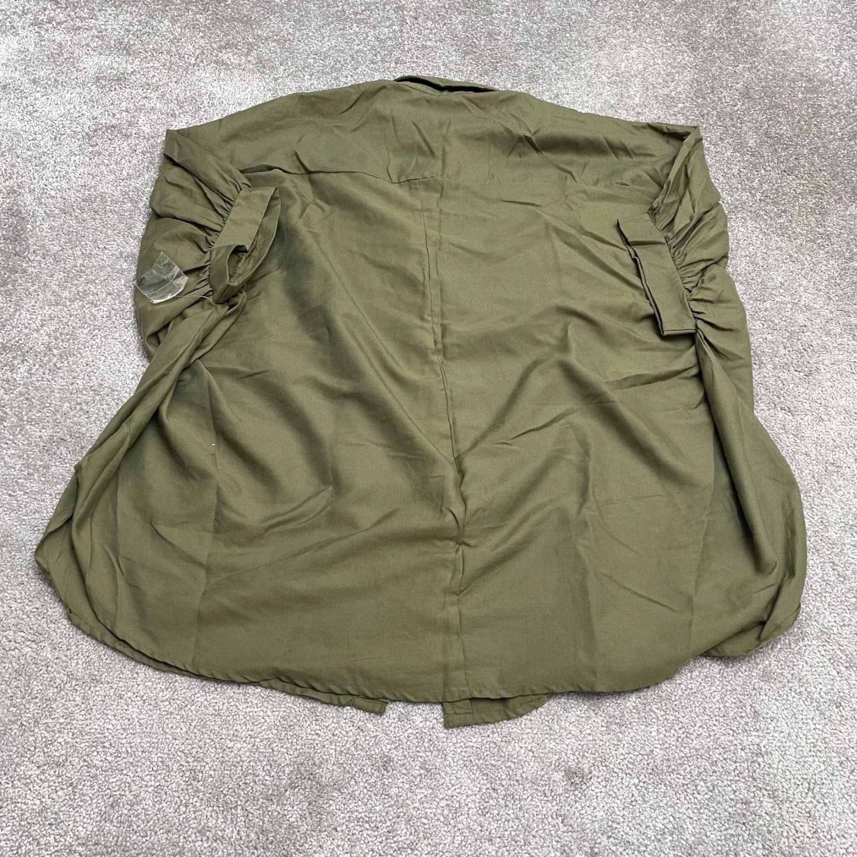 Vintage Girl Soul Button-Up Shirt Women 0X Green Short Sleeve Oversized Casual Blouse Knit Polyester Regular Solid Classic Outdoor Size XL / US 12-14 / IT 48-50 - 2 Thumbnail