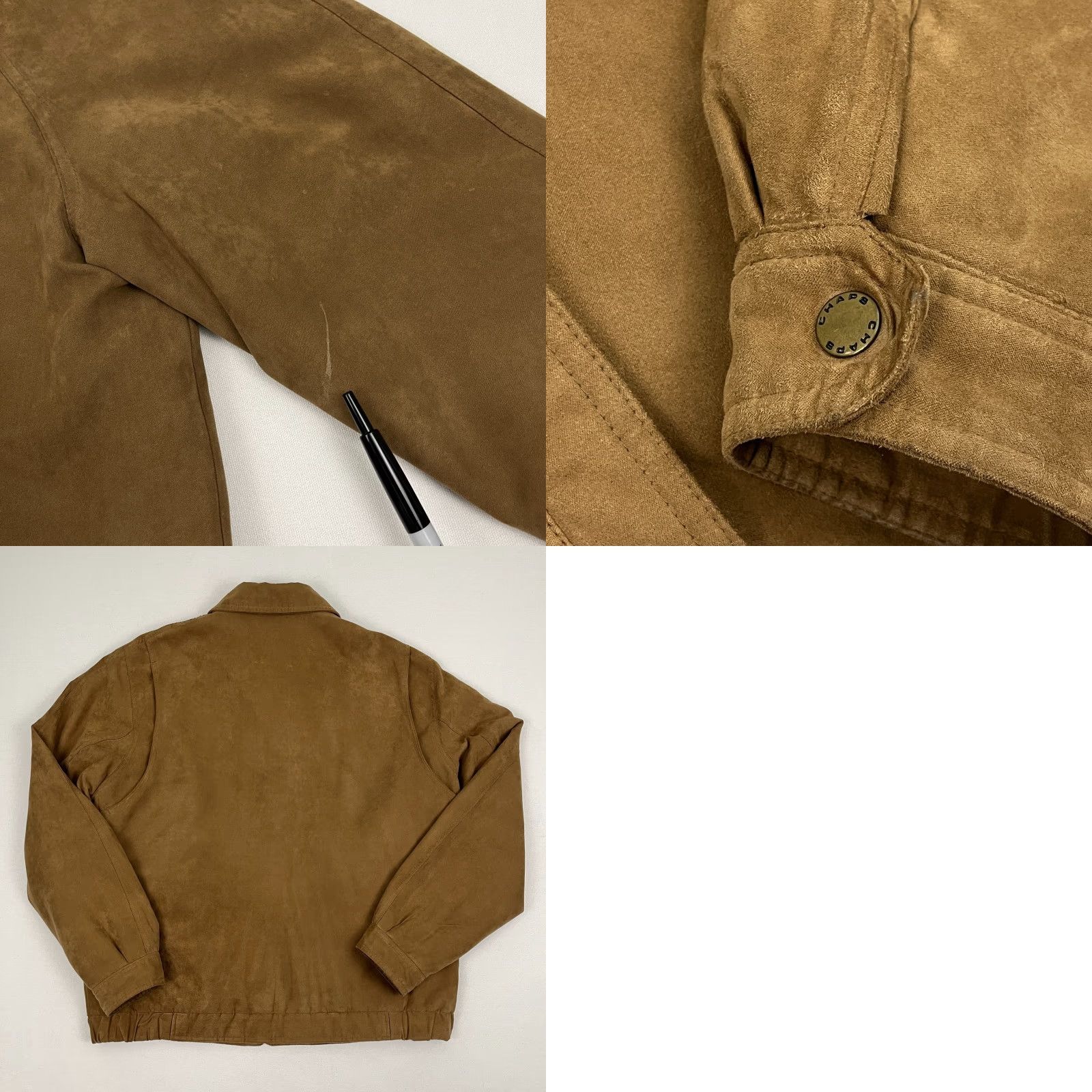 Chaps Chaps Jacket Mens L Brown Faux Suede Quilt Lined Grandpa Classic Bomber Full Zip Jacket Size US L / EU 52-54 / 3 - 8 Thumbnail
