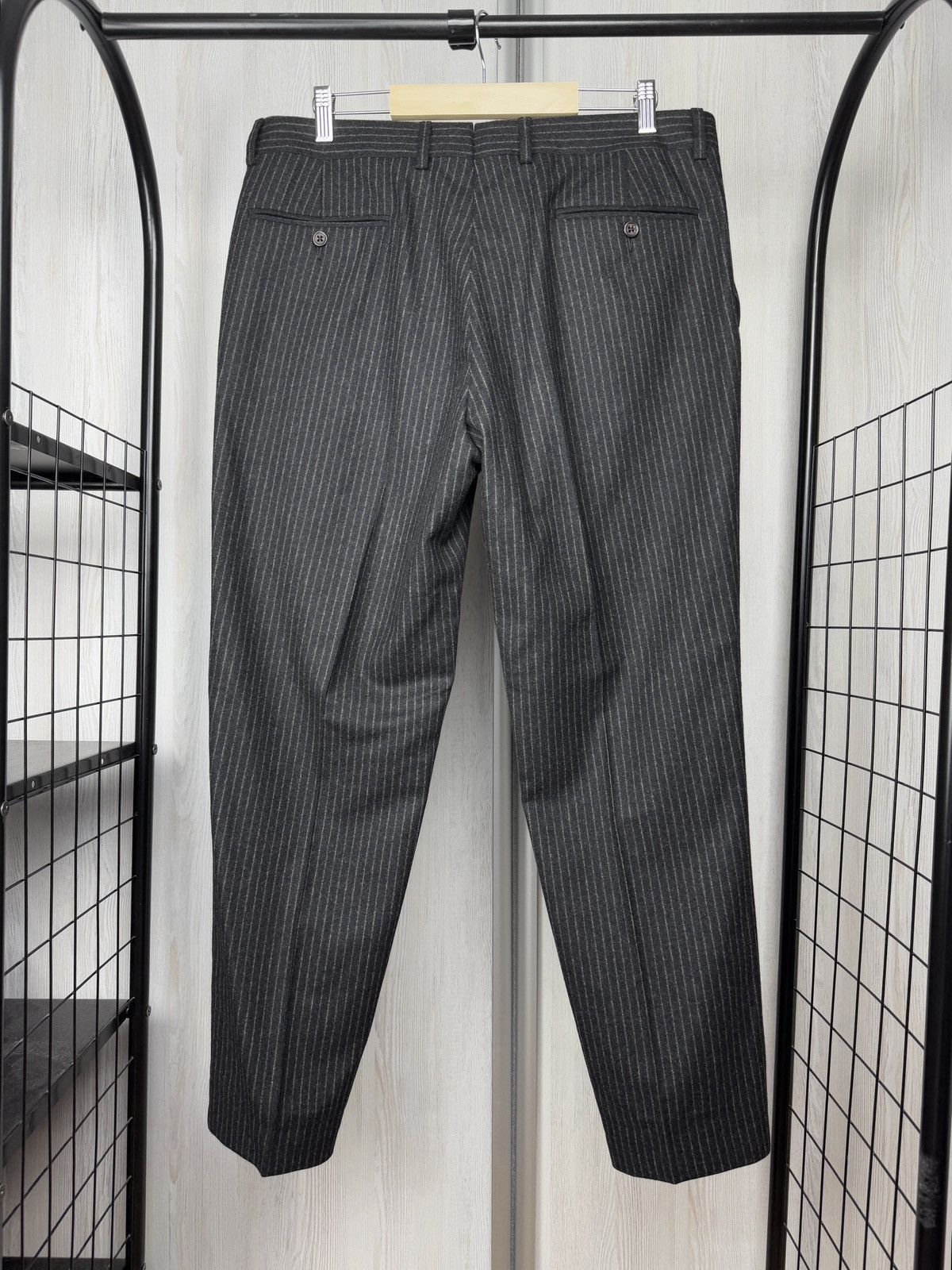 Polo Ralph Lauren POLO Ralph Lauren Gregory Wool Pinstripe Suit Dark Grey 42R Size 42R - 10 Thumbnail