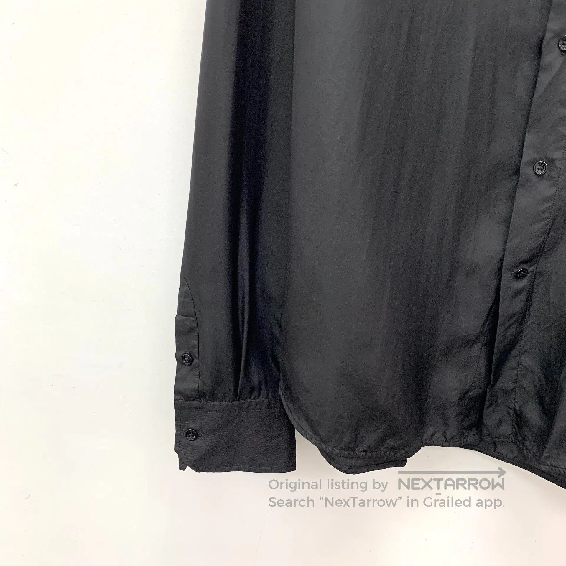 Louis Vuitton Louis Vuitton Black Mulberry Silk Collar Single Button Lon Size US XXL / EU 58 / 5 - 4 Thumbnail
