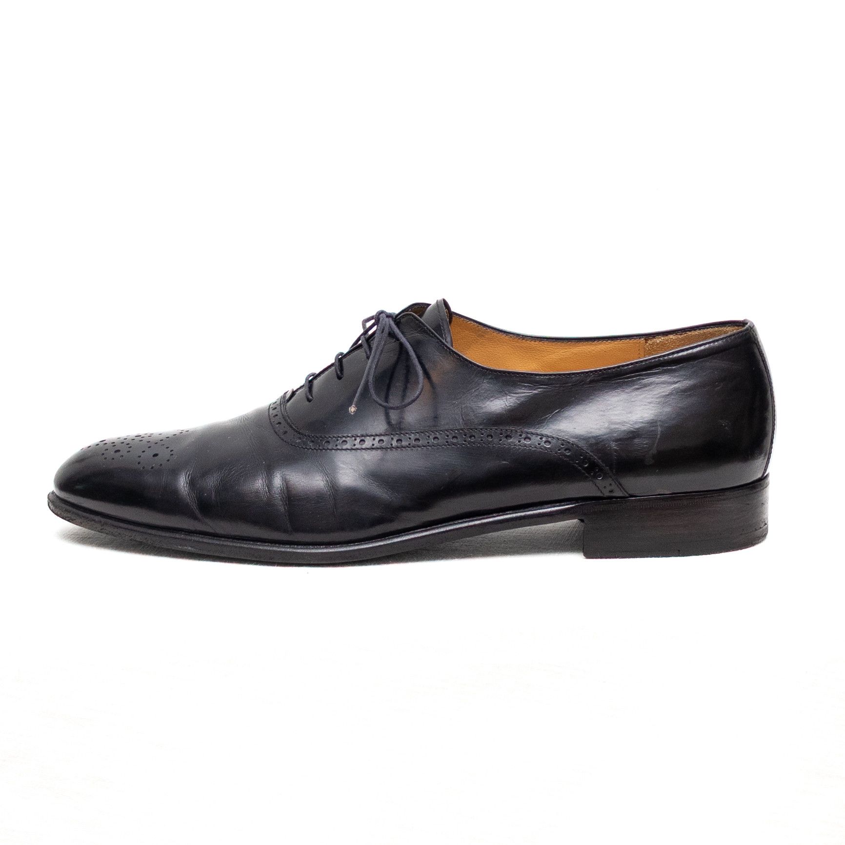 Salvatore Ferragamo Salvatore Ferragamo Black Leather Oxford Brogue Dress Shoes Size US 12 / EU 45 - 3 Thumbnail
