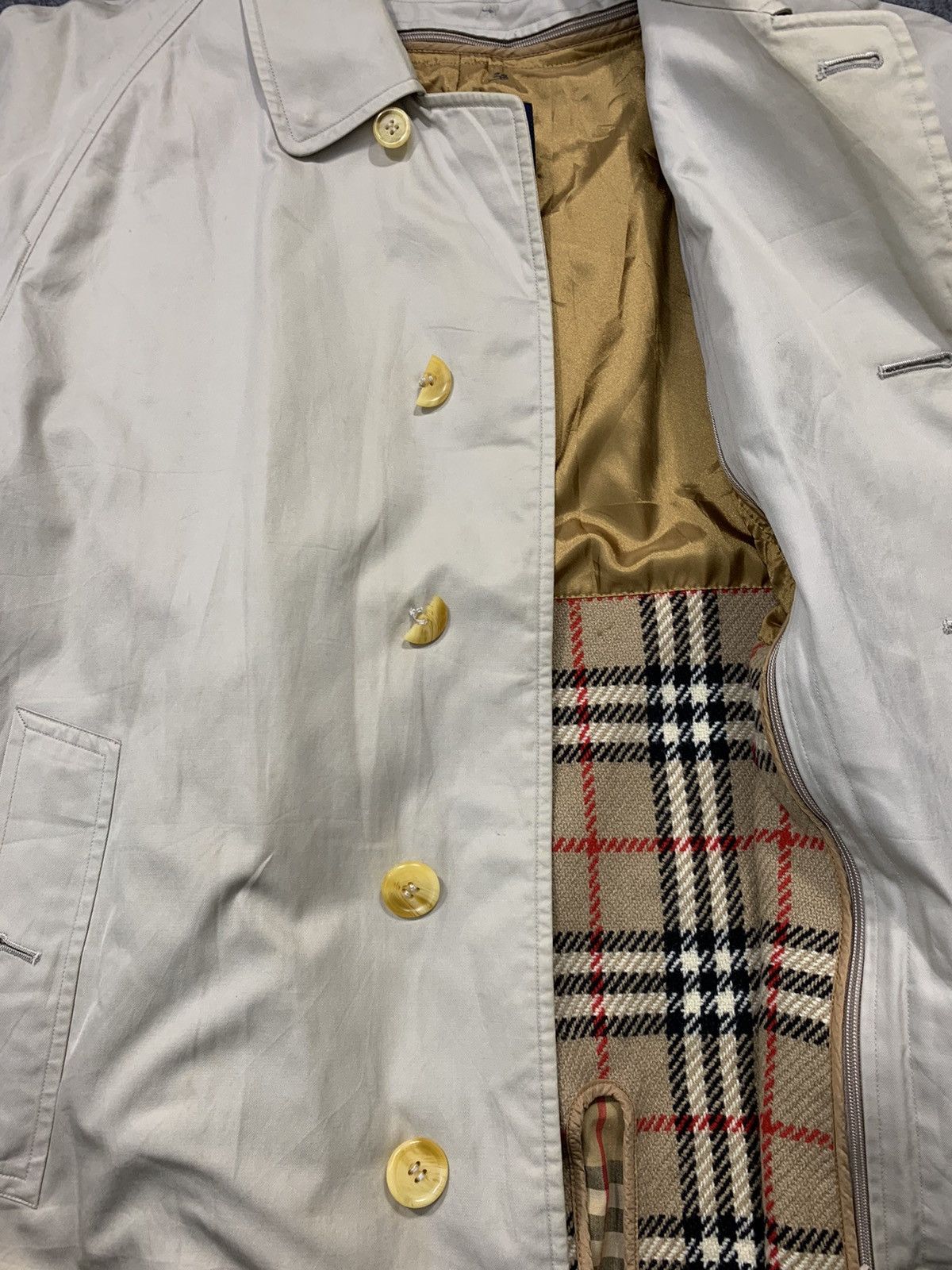 Burberry 90s Burberrys London Trech Coat Jacket Checked Monogram Size US M / EU 48-50 / 2 - 5 Thumbnail