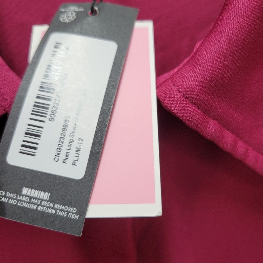 PrettyLittleThing Pretty Little Things Plum Long Sleeves Oversized Shirt Top Size XL / US 12-14 / IT 48-50 - 8 Thumbnail