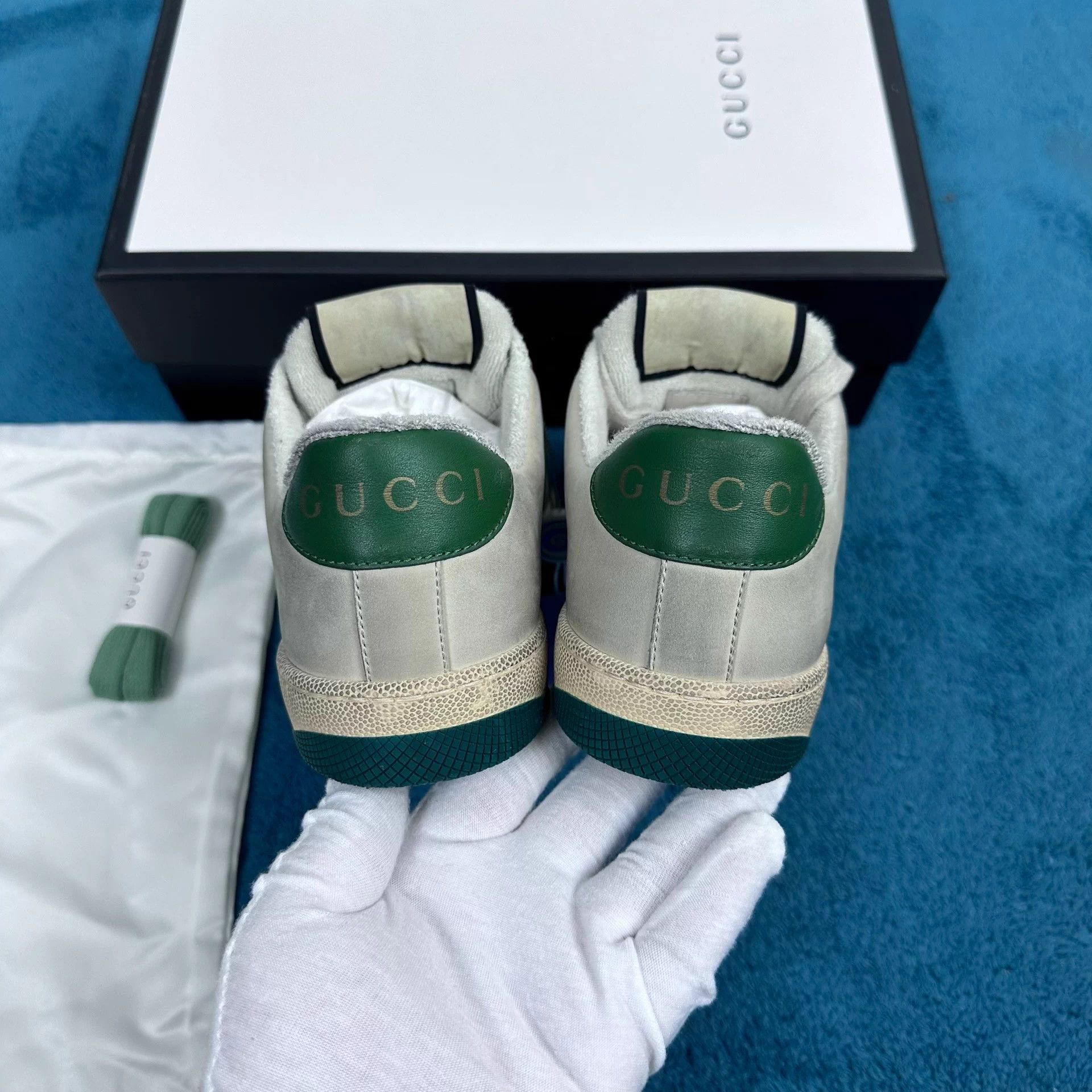Gucci Gucci Rhyton Green Tail Sneakers Size US 5 / IT 35 - 4 Thumbnail