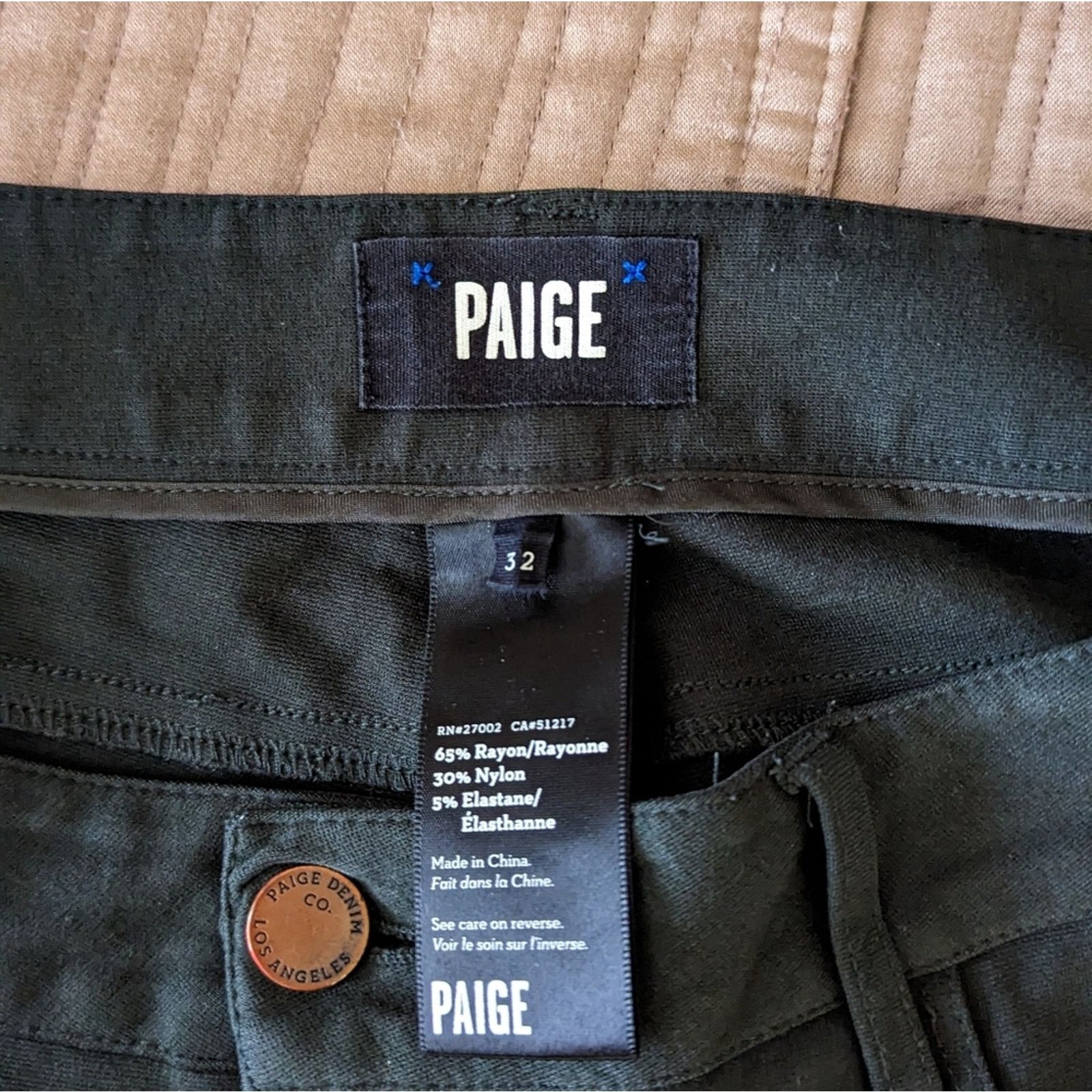 Paige Paige Jeggings BL286-6A Hgrn (dark green) WOMENS SIZE 32 Size 32" / US 10 / IT 46 - 2 Thumbnail