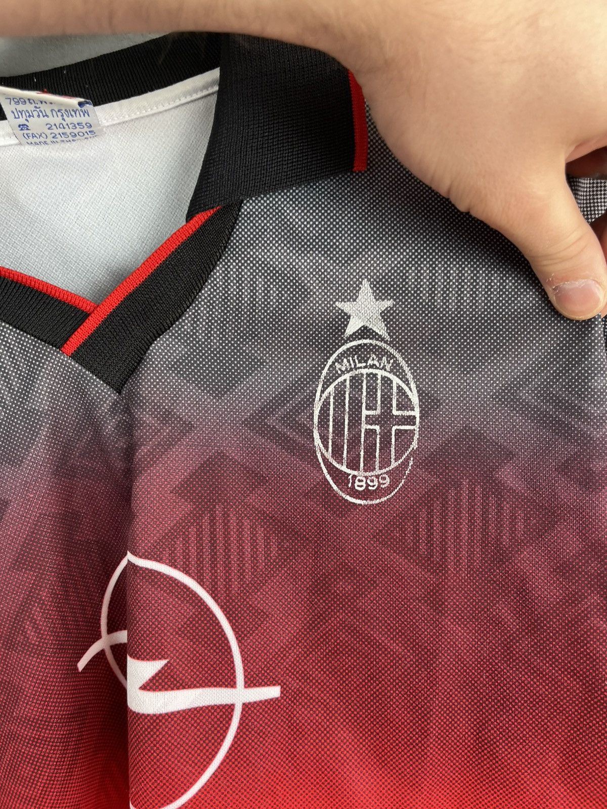 Vintage Ac Milan 1995 jersey Size US XL / EU 56 / 4 - 9 Thumbnail