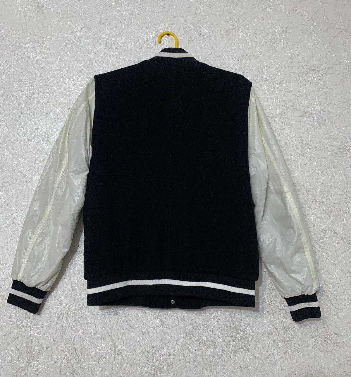 55DSL × Diesel × Vintage 55DSL Vintage Diesel Black Wool Bomber Jacket Nylon Sleeves Size US M / EU 48-50 / 2 - 6 Thumbnail