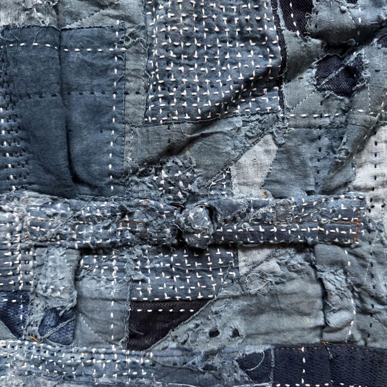 Kapital Indigo Boro Sashiko Denim Jacket Size US XL / EU 56 / 4 - 6 Thumbnail