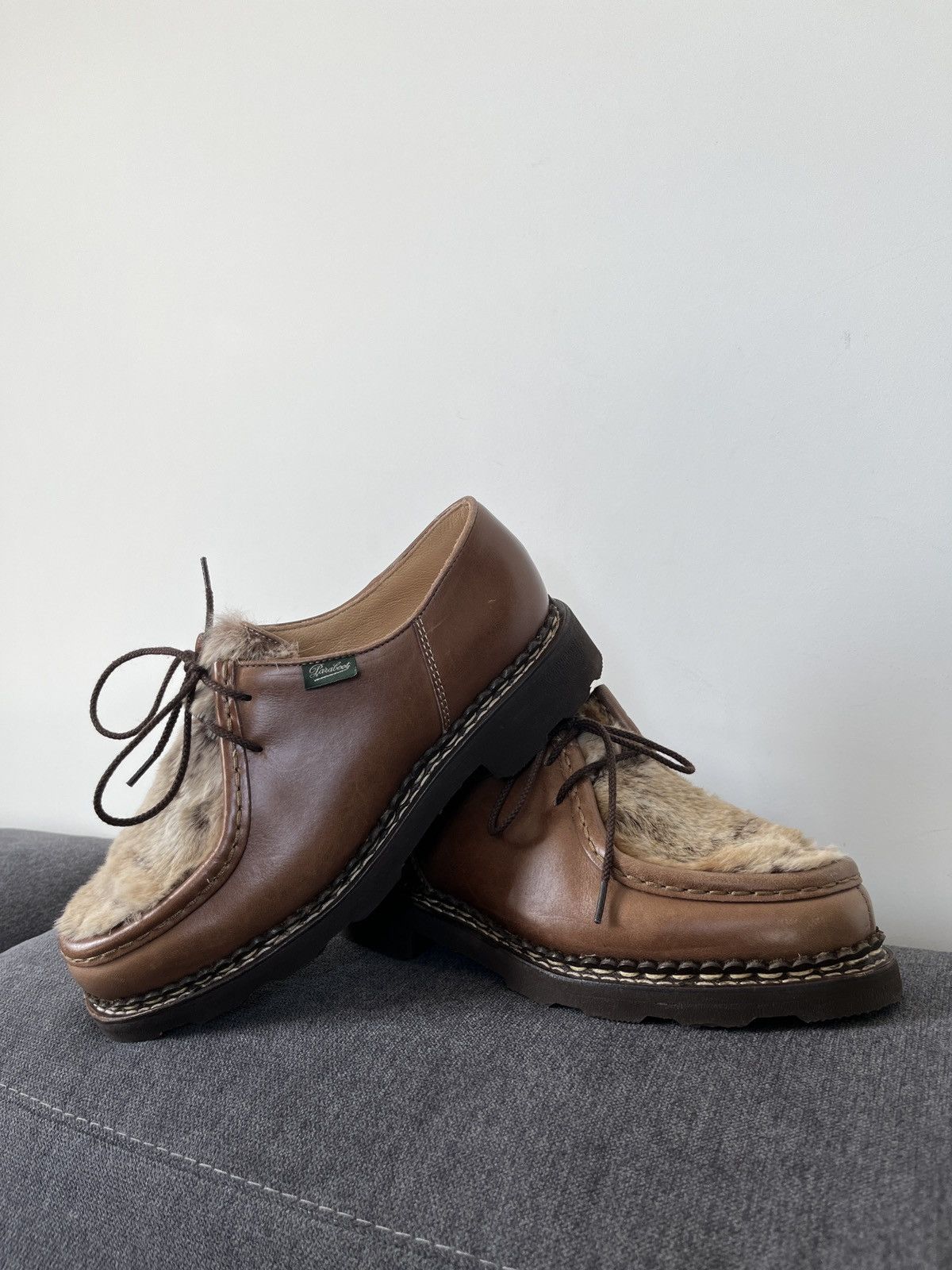 Paraboot Paraboot Michael Griff II Rabbit Fur Shoes sz 4 Size US 5 / EU 37 - 23 Thumbnail