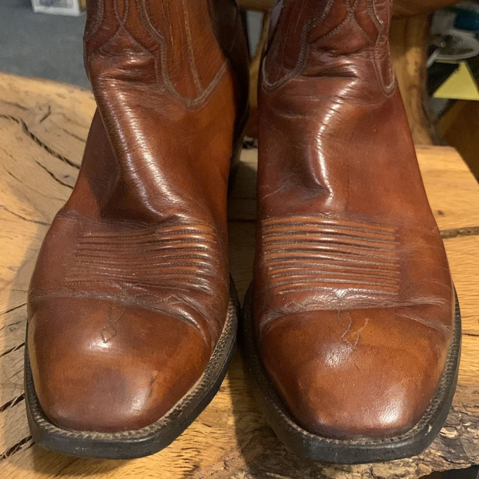 Lucchese Lucchese brown tooled and stitched cowboy boots Size US 10 / EU 43 - 5 Thumbnail