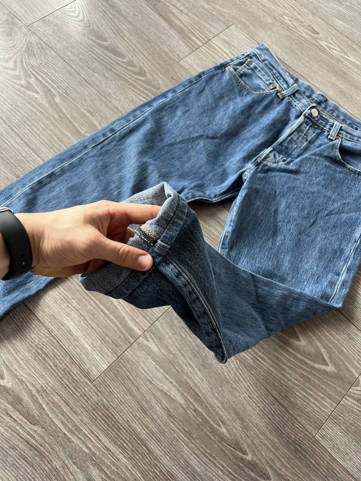Levi's ‼️LEVIS PREMIUM Quality 501 Salvage DENIM Classic Jeans‼️ Size US 32 / EU 48 - 12 Thumbnail