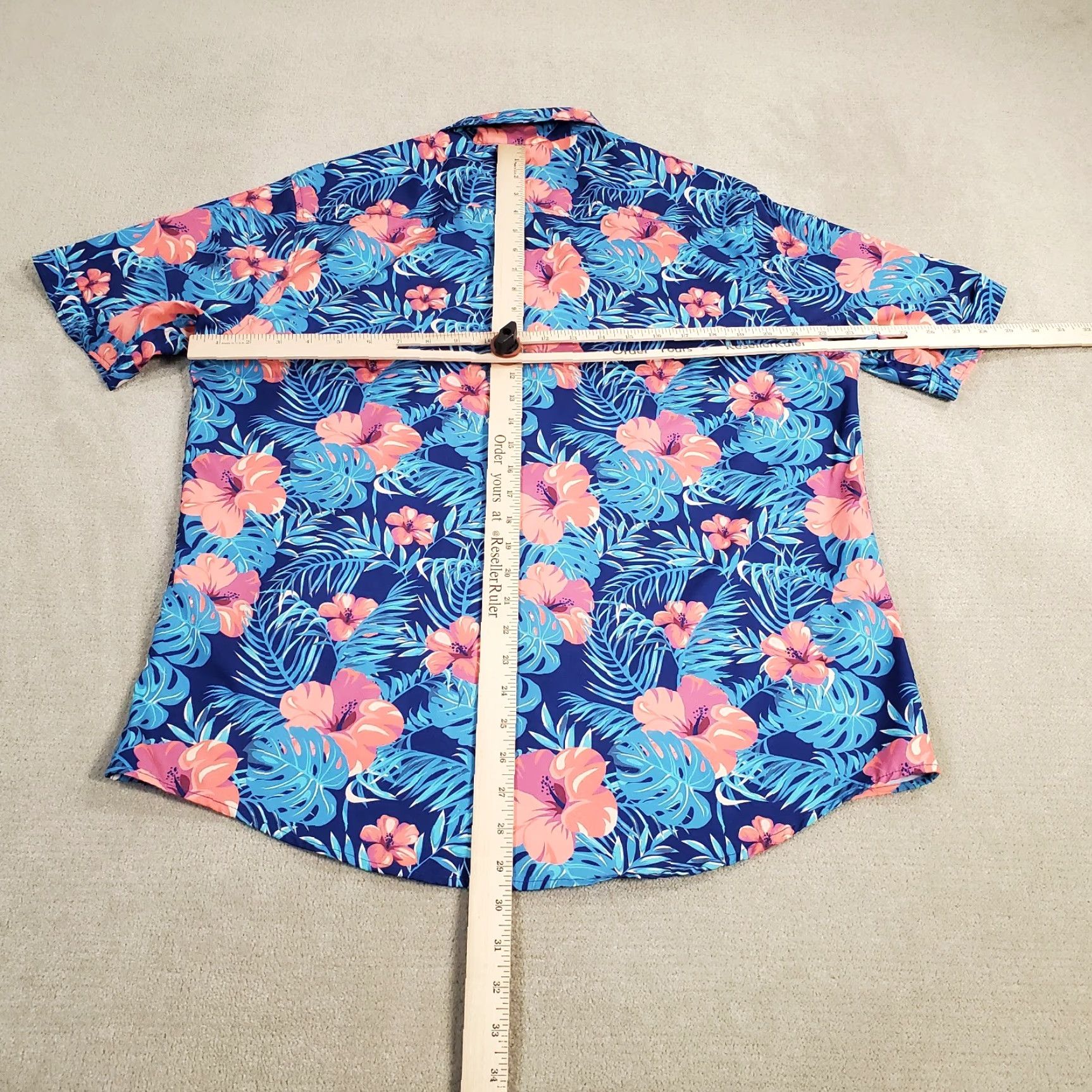 Vintage PSI International Shirt Mens Large Blue Floral Button Up Hawaiian Tropical Tropical Size US L / EU 52-54 / 3 - 5 Thumbnail