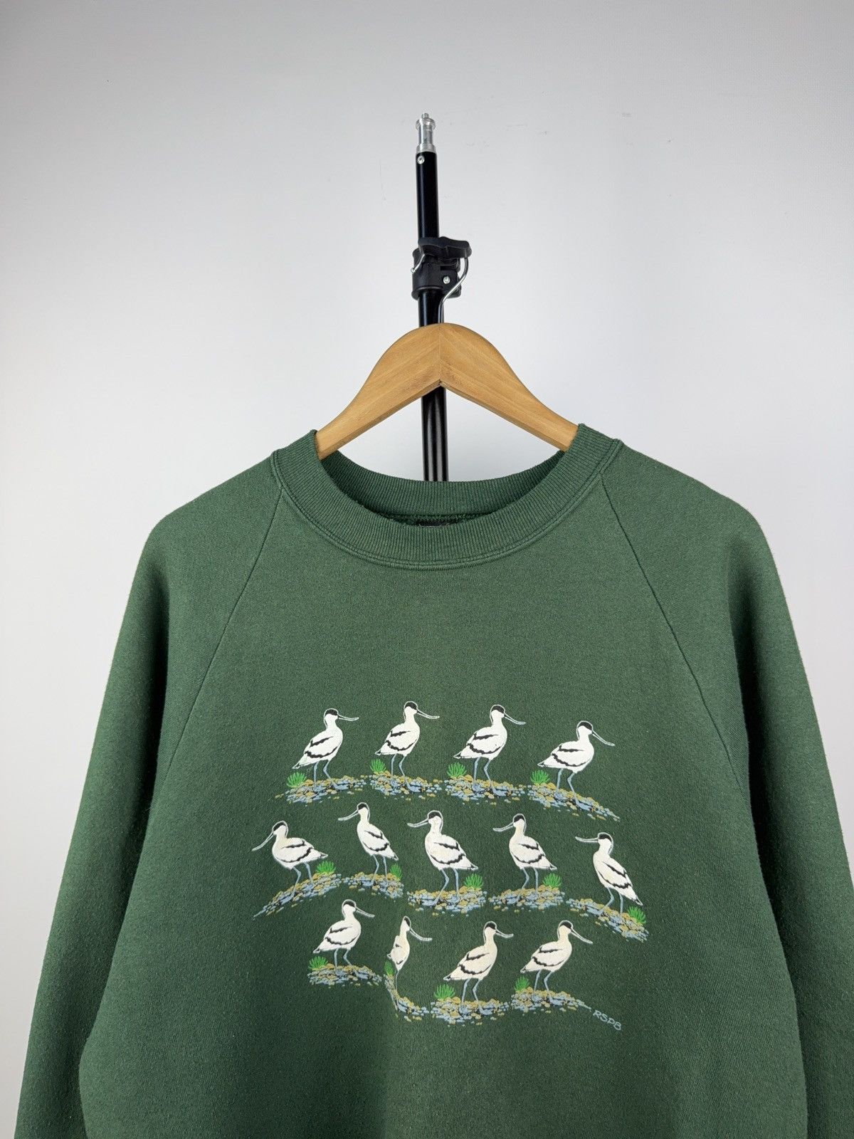 Other Vintage 90s RSPB Bird Print Green Sweatshirt Size US L / EU 52-54 / 3 - 2 Thumbnail
