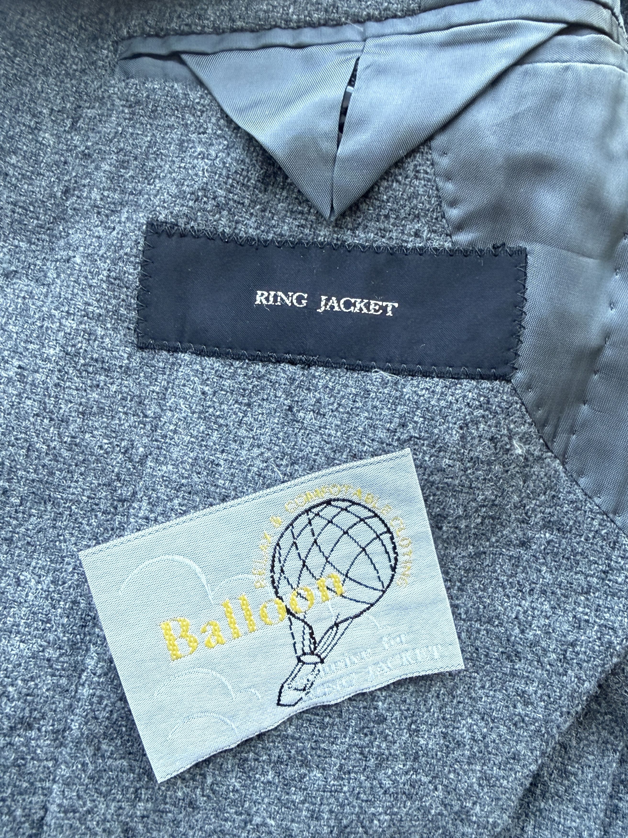 Ring Jacket Ring Jacket Mens Balloon Wool Japan Made 3 buttons Jacket Size 42S - 6 Thumbnail