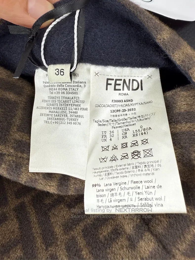 Fendi Fendi Reversible wool hooded coat Size 4XL / US 24-26 - 4 Thumbnail
