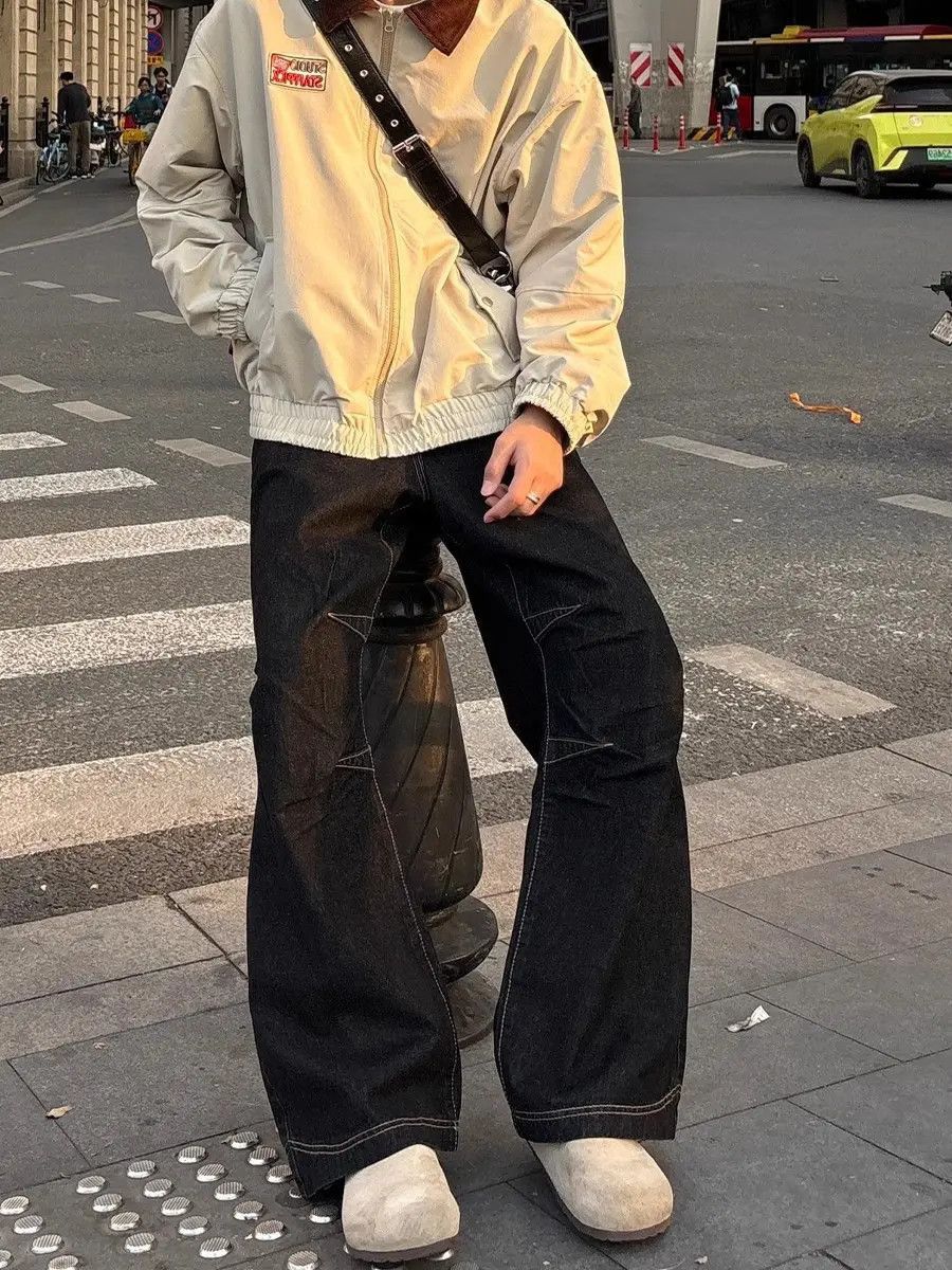 Retro minimalist micro flared jeans