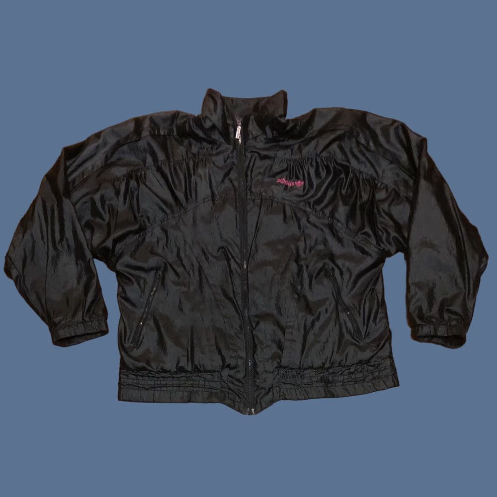 Adidas VINTAGE adidas Track Jacket Women’s M Black Pink Trefoil Jacket Size M / US 6-8 / IT 42-44 - 1 Thumbnail