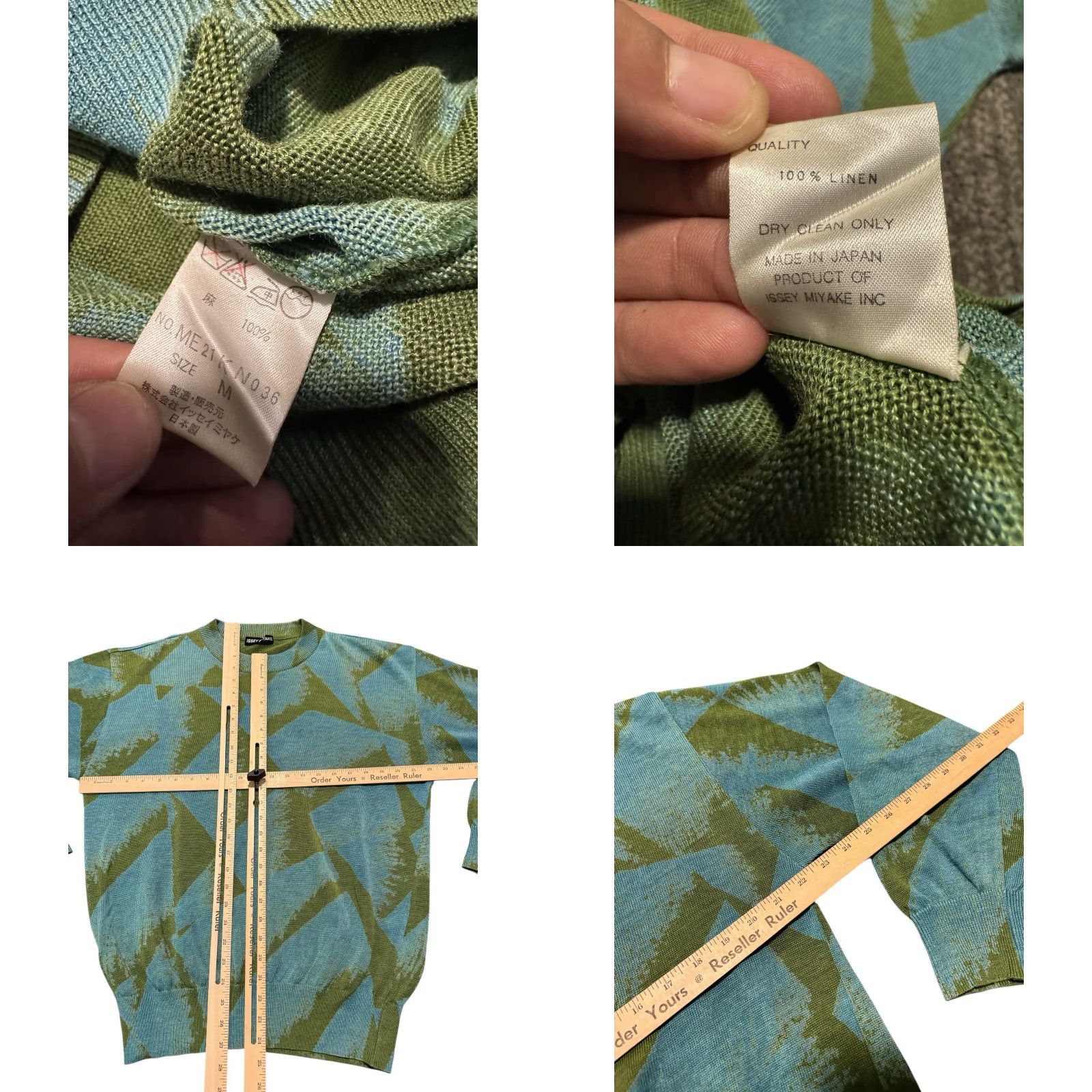 Issey Miyake VINTAGE Issey Miyake Men Abstract Intarsia Linen Sweater ME21KN036 Archival Size US M / EU 48-50 / 2 - 10 Thumbnail