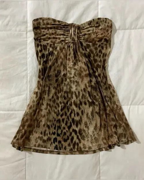 Other Retro Vintage 90’s Leopard Sexy Women Tube Top Size S / US 4 / IT 40 - 4 Thumbnail
