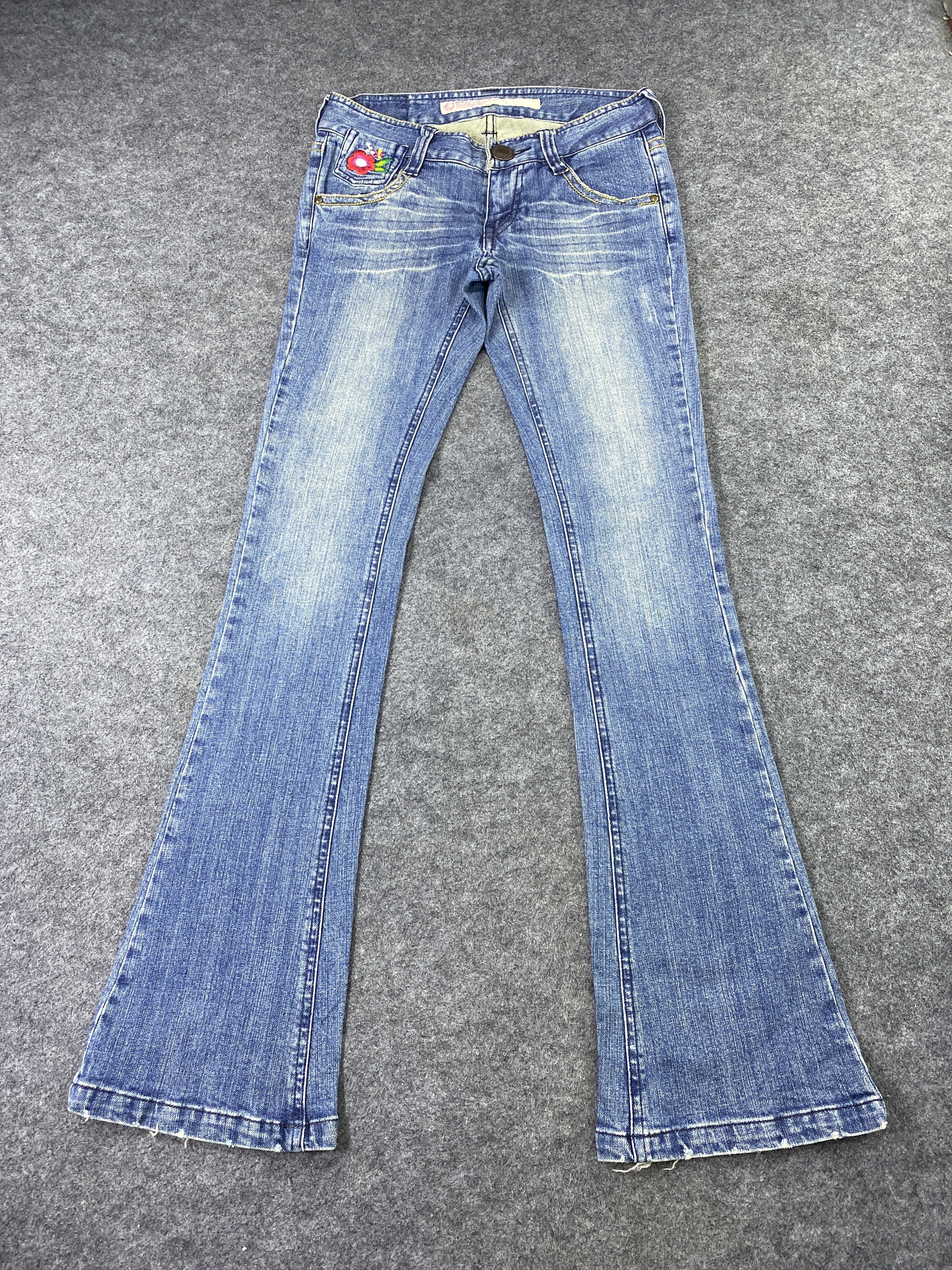 Japanese Brand Japanese Brand Blue Wash Flare Jeans - J1055 Size 29" - 2 Thumbnail