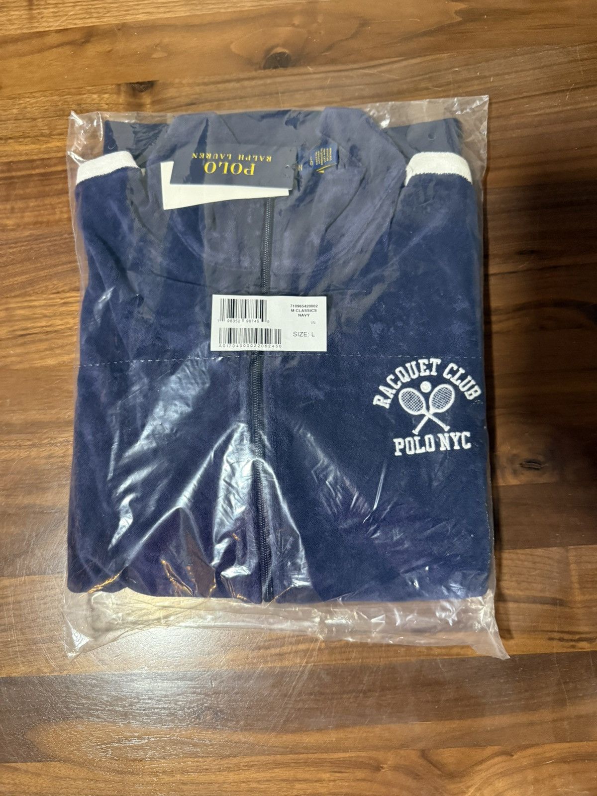 Polo Ralph Lauren Polo Ralph Lauren Embroidered Terry Track Jacket Navy Large Size US L / EU 52-54 / 3 - 6 Thumbnail