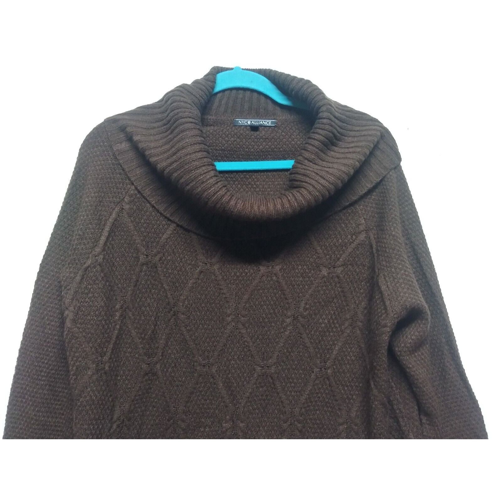 Designer NYC Alliance Sweater XXL brown cowl neck pullover Size XXL / US 16-18 / IT 52-54 - 3 Thumbnail