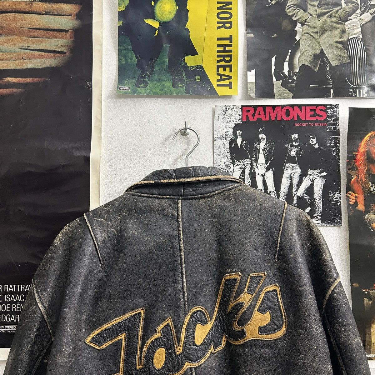 Diesel RARE Diesel Vintage Leather Jacket Biker Lines 80s 90s Size US L / EU 52-54 / 3 - 9 Thumbnail