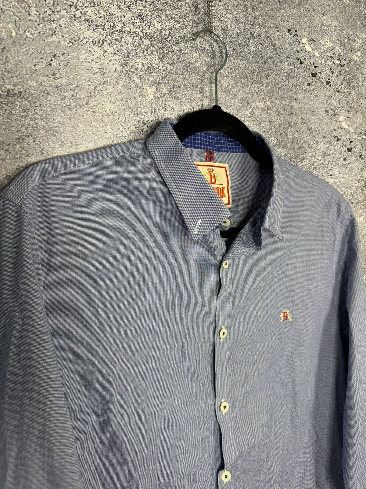 Baracuta × Vintage Baracuta Shirt Men’s Medium Blue Check Plain Mods SKA Size US M / EU 48-50 / 2 - 7 Thumbnail