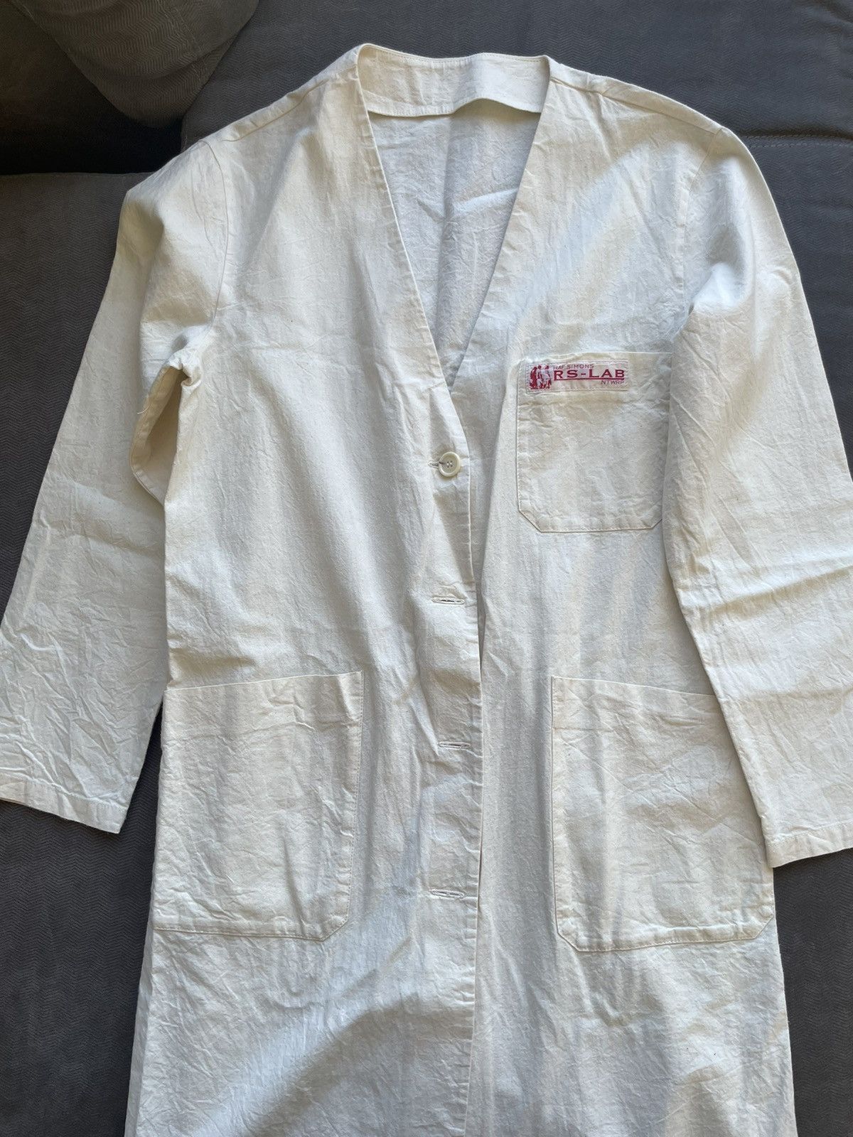 Raf simons lab coat grailed