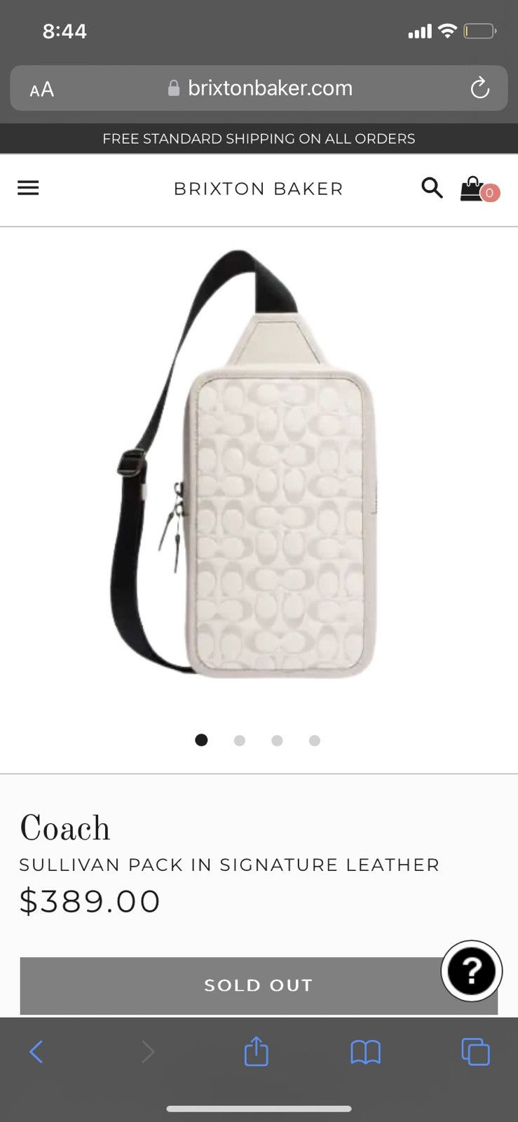 image of Coach Bag in Cream, Men's