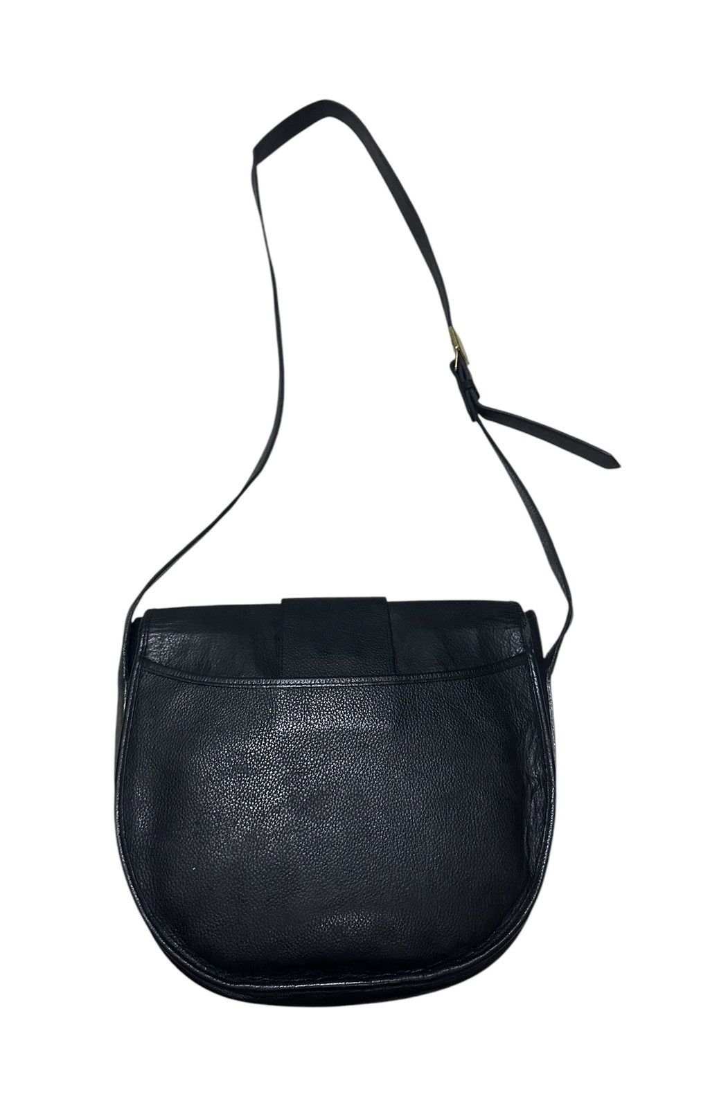 Yves Saint Laurent Vintage YSL Black Leather Crossbody Bag – Gold Hardware Size ONE SIZE - 2 Thumbnail