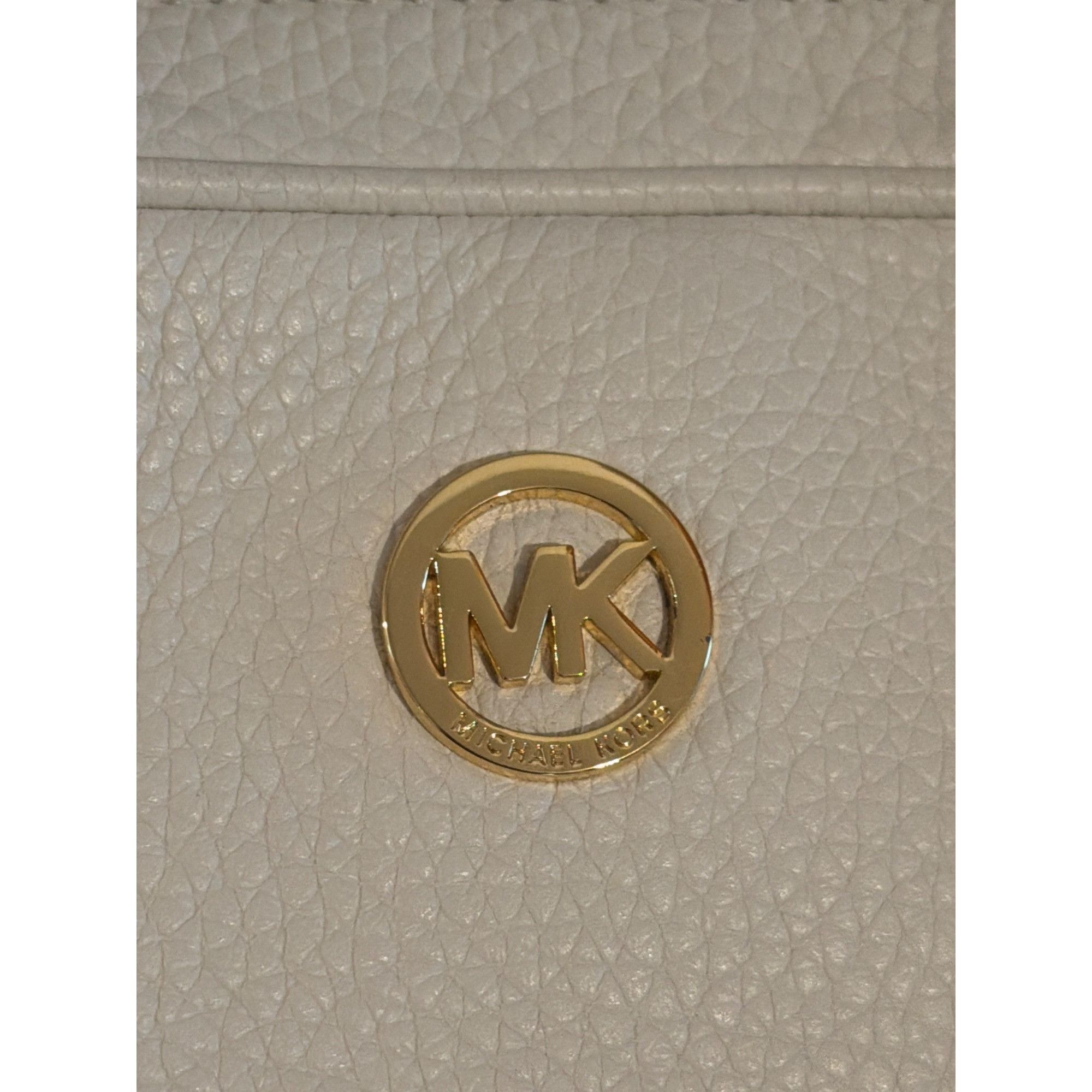 Michael Kors Michael Kors White Pebbled Leather Crossbody Bag Gold Tone H Size ONE SIZE - 2 Thumbnail