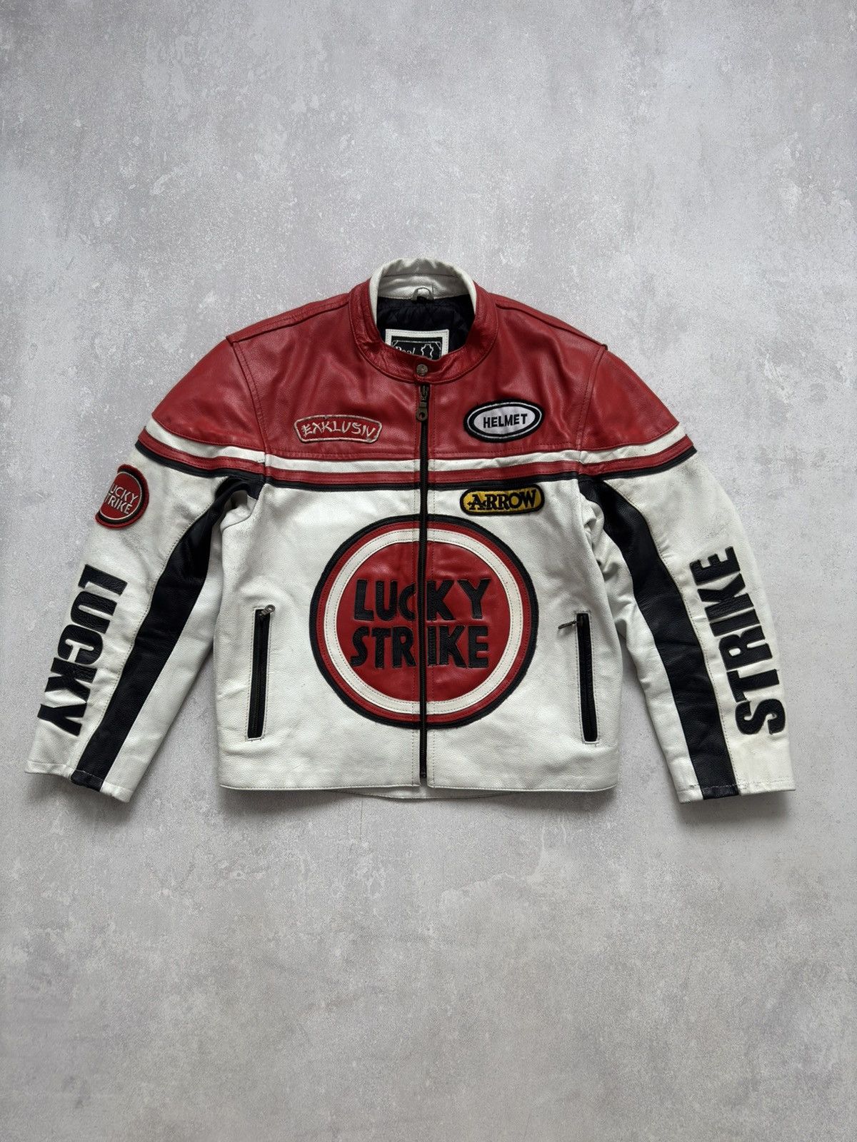 Racing × Vintage Vintage Lucky Strike Racing Leather Moto Jacket F1 ...